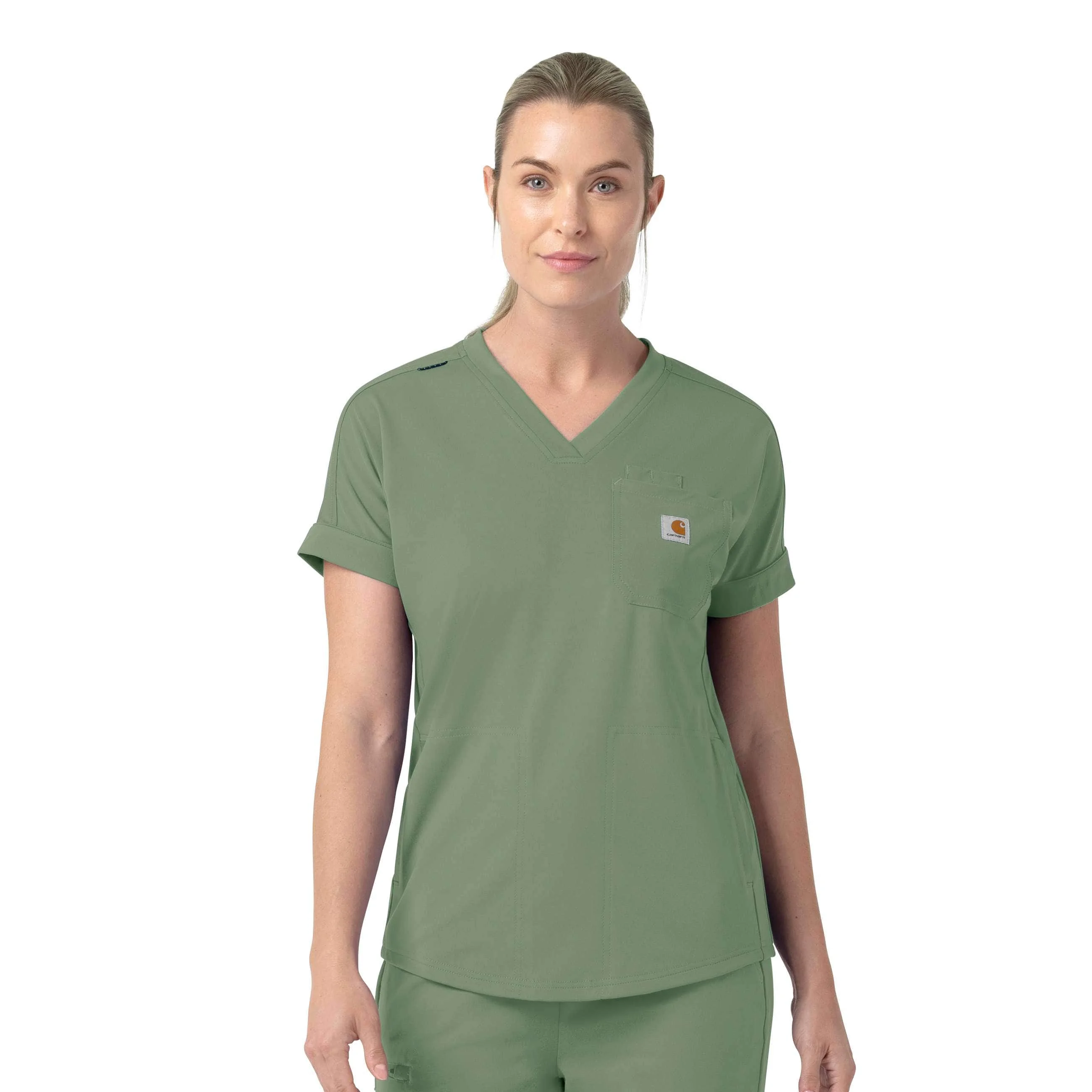 Women's Force Cross-Flex Knit V-Neck Scrub Top - 1