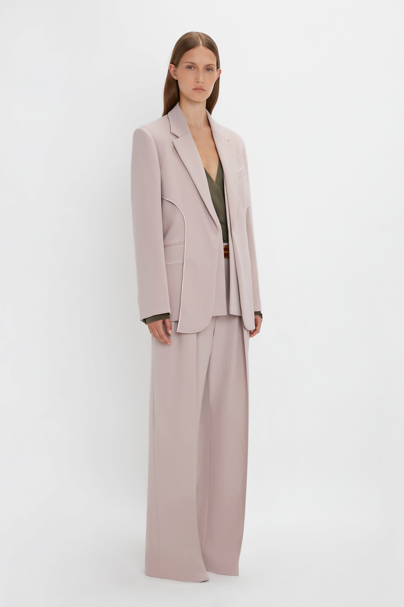 Double Panel Front Jacket In Rose Quartz 3