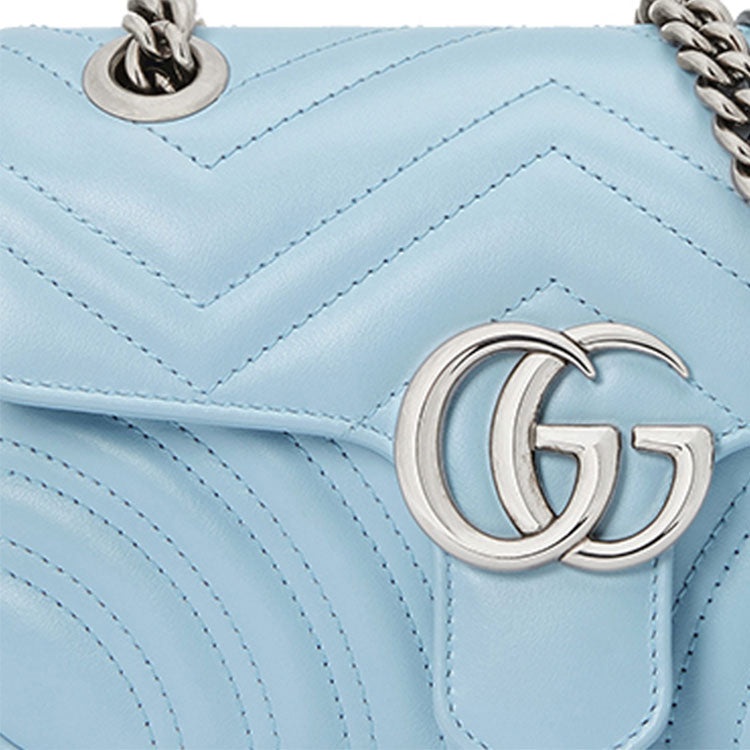 (WMNS) Gucci GG Marmont Mini Bag 'Pastel Blue' 446744-DTDIP-4928 - 7
