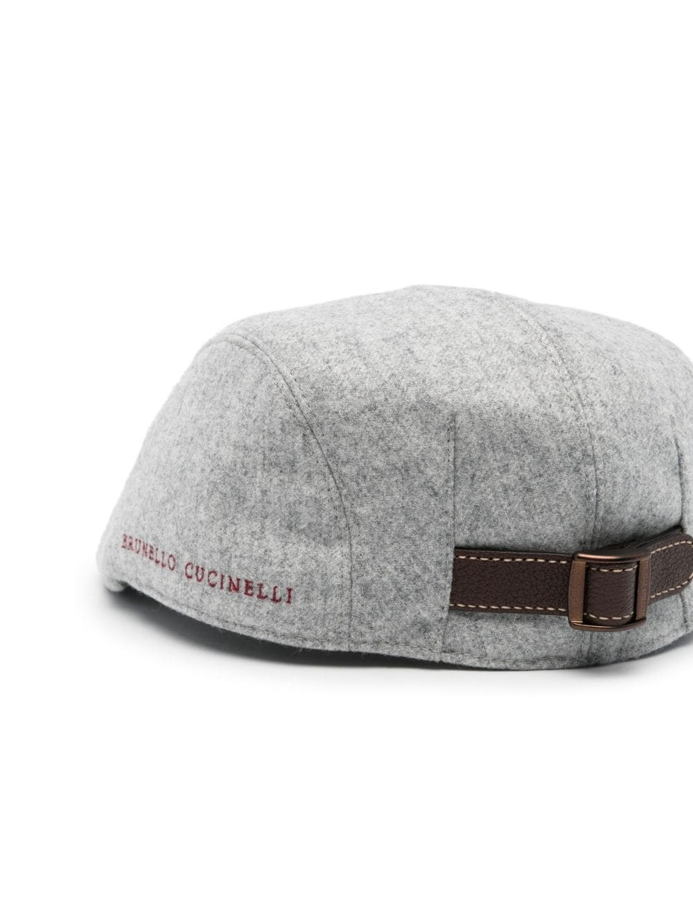 logo-embroidered wool beret - 2