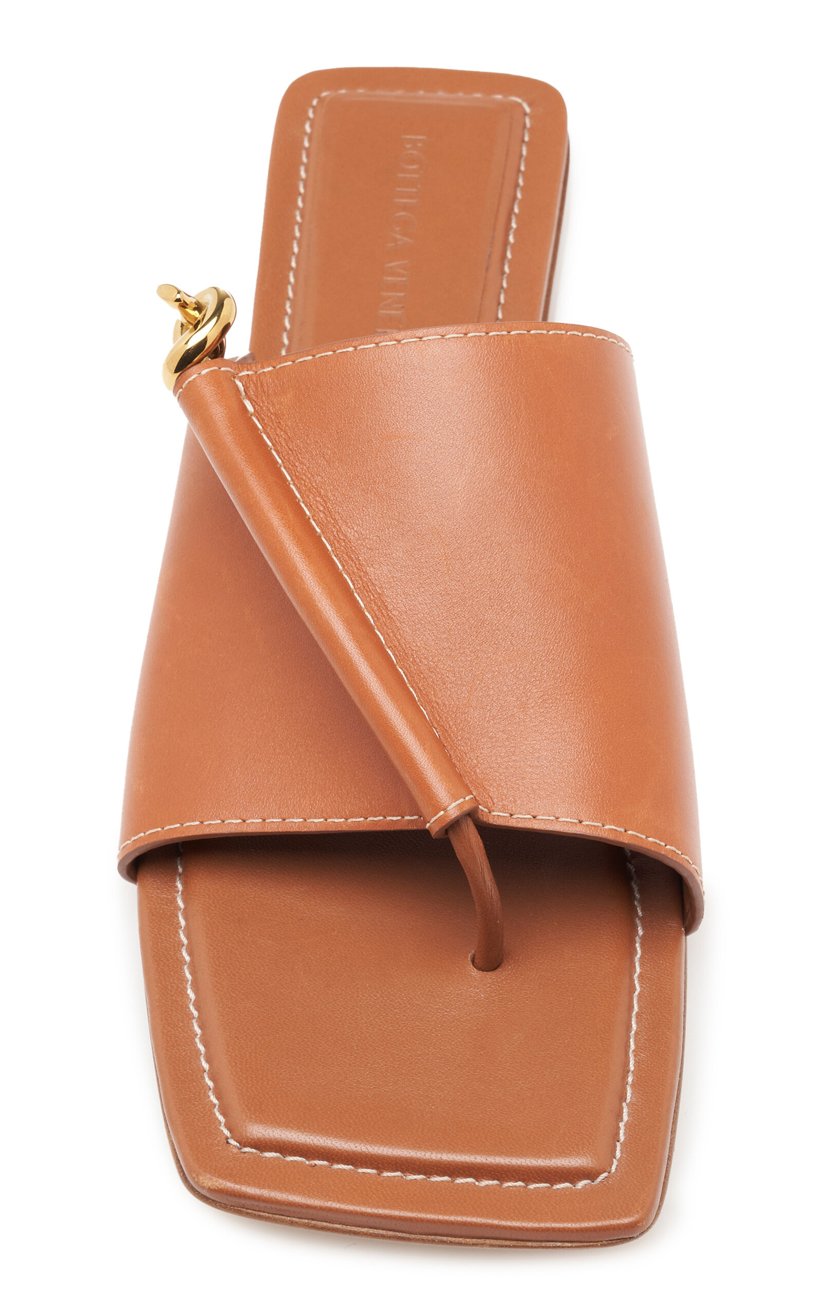 Solstice Embellished Leather Sandals tan - 3