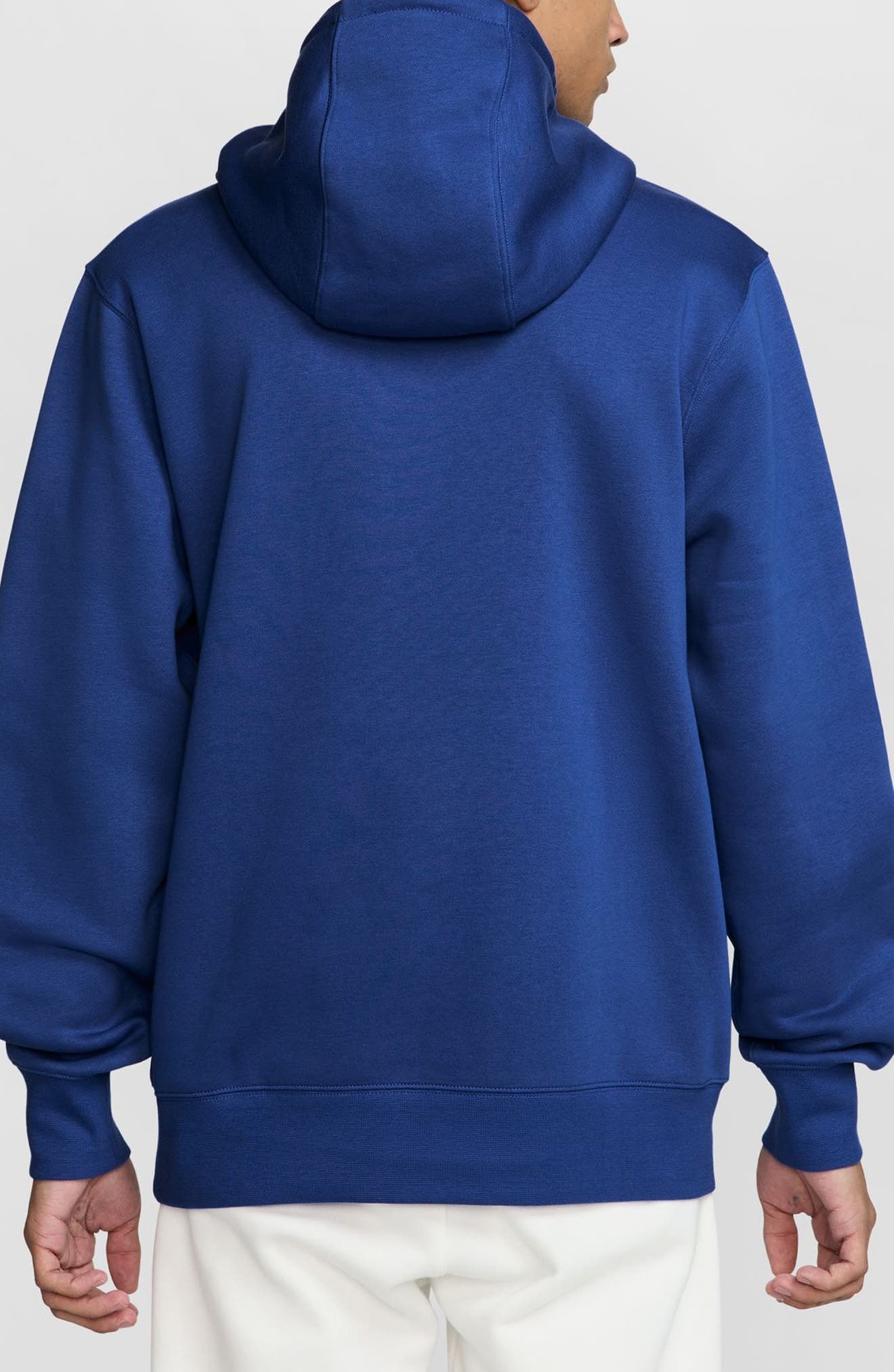 Nike Club Fleece Pullover Hoodie in Game Royal/White at Nordstrom - 2