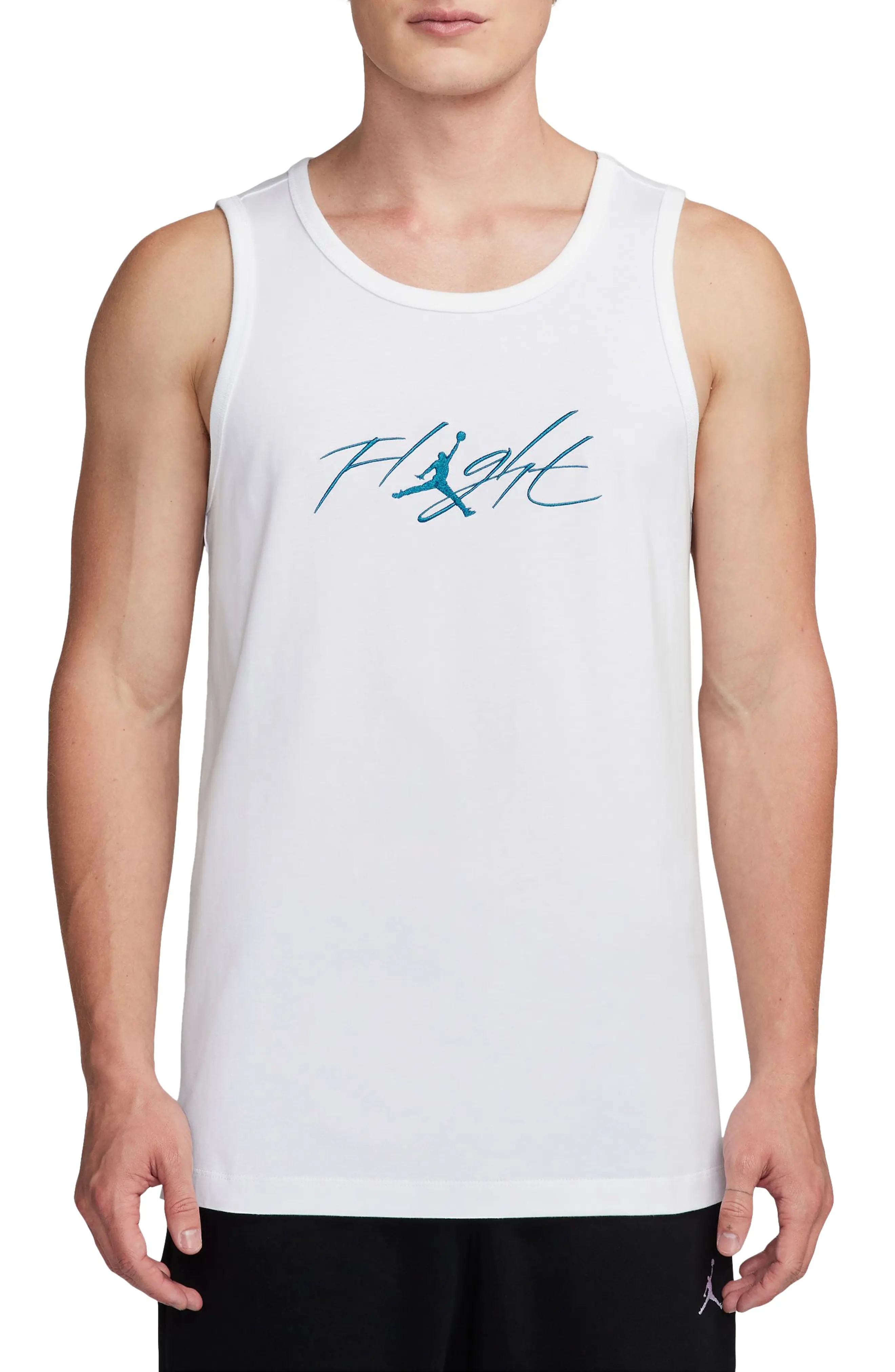 Flight Essentials Graphic Tank in White/Industrial Blue - 1