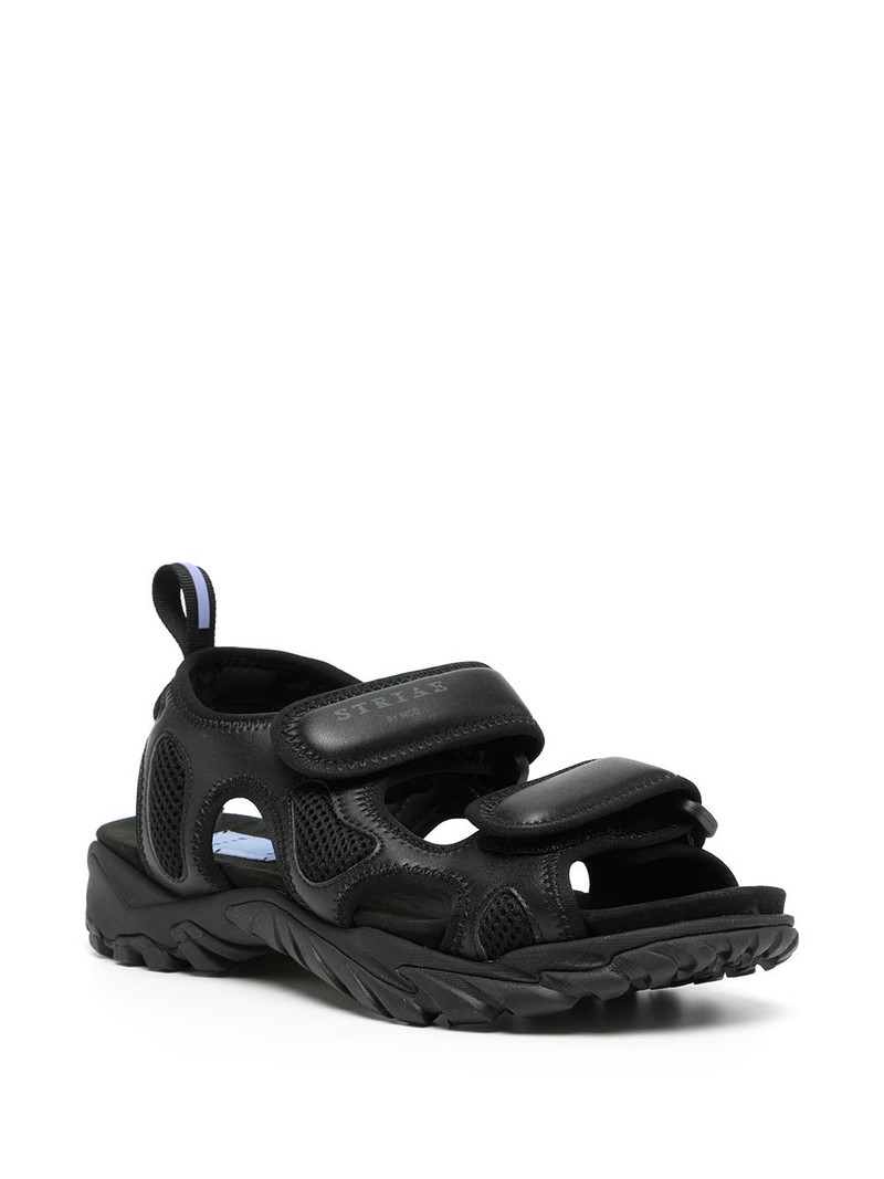 McQ Alexander McQueen Striae touch-strap sandals outlook