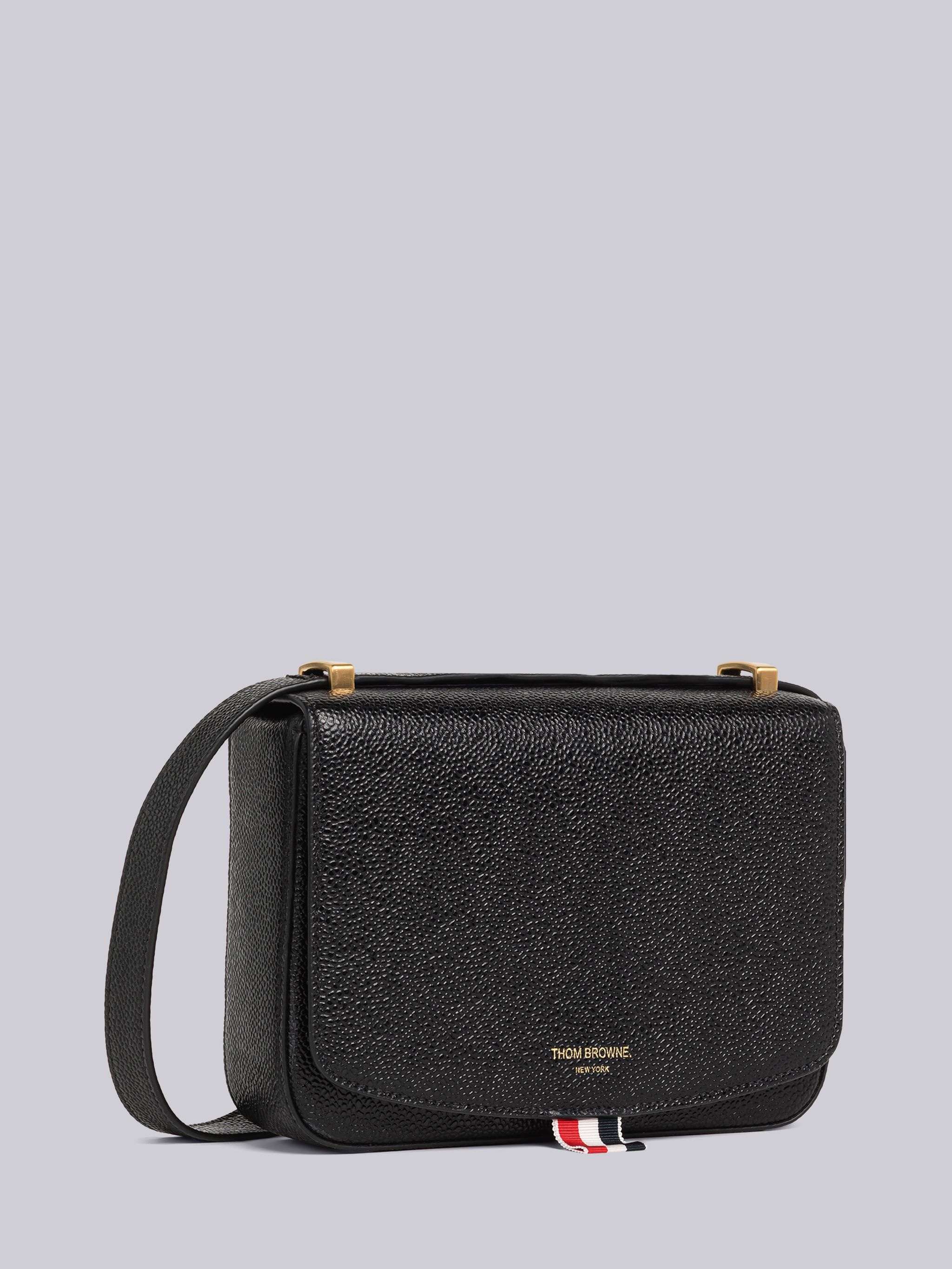 Pebble Grain Leather Mini Saddle Bag - 3