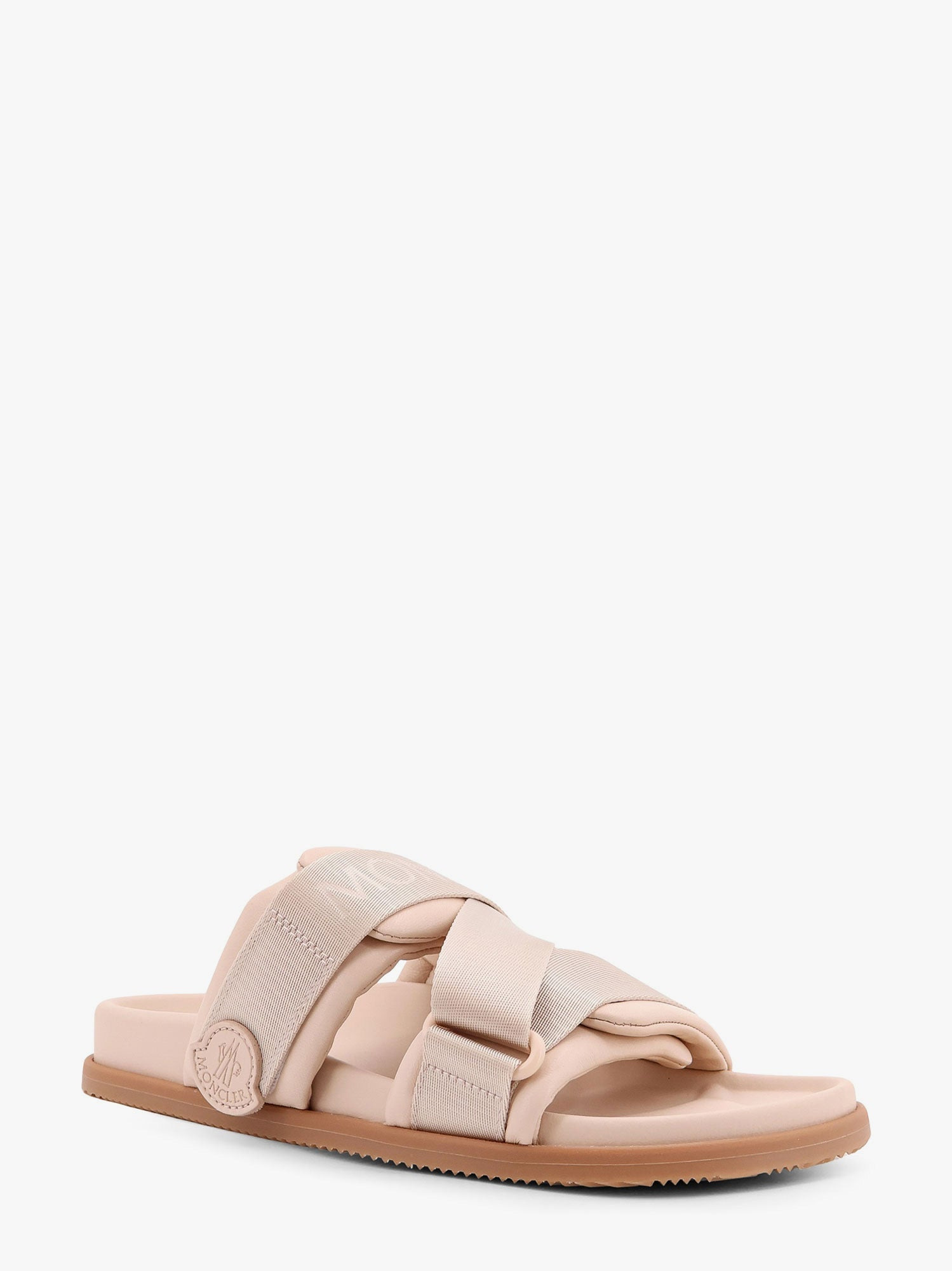 Moncler Mon Summer Leather Sandals With Nylon Details - 2