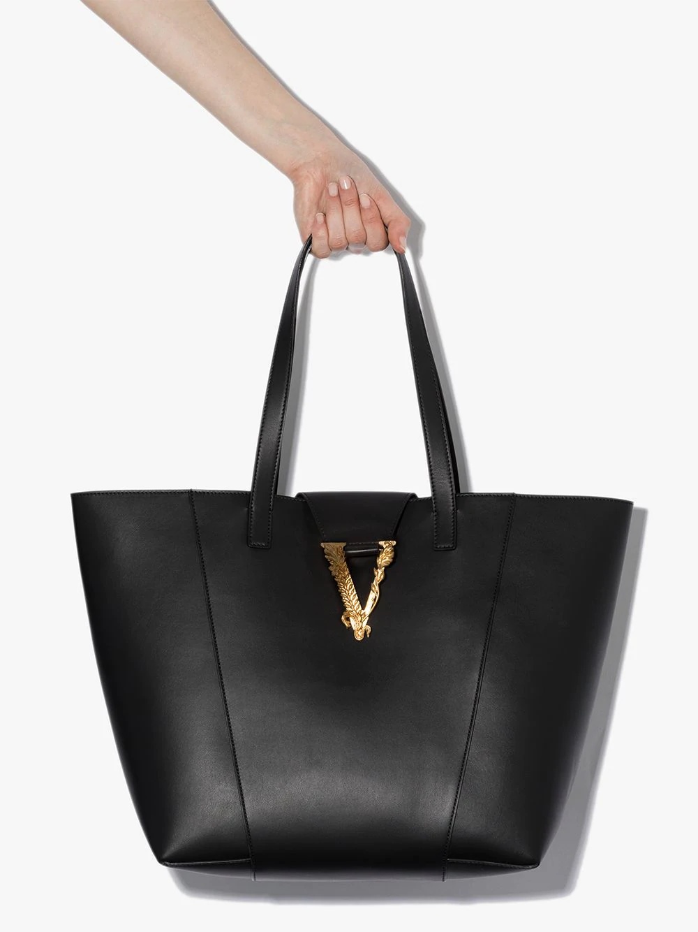 calfskin V tote - 6