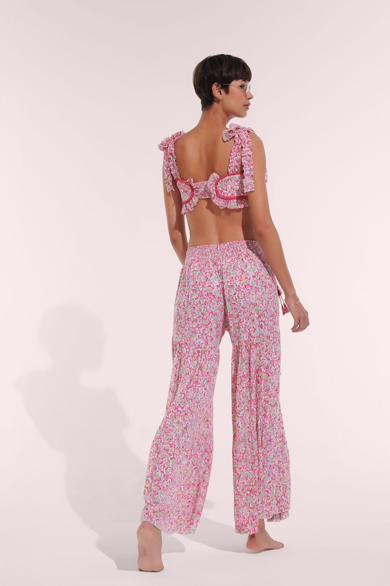 Poupette St Barth Pant Soledad - Pink Ocean Flowers outlook