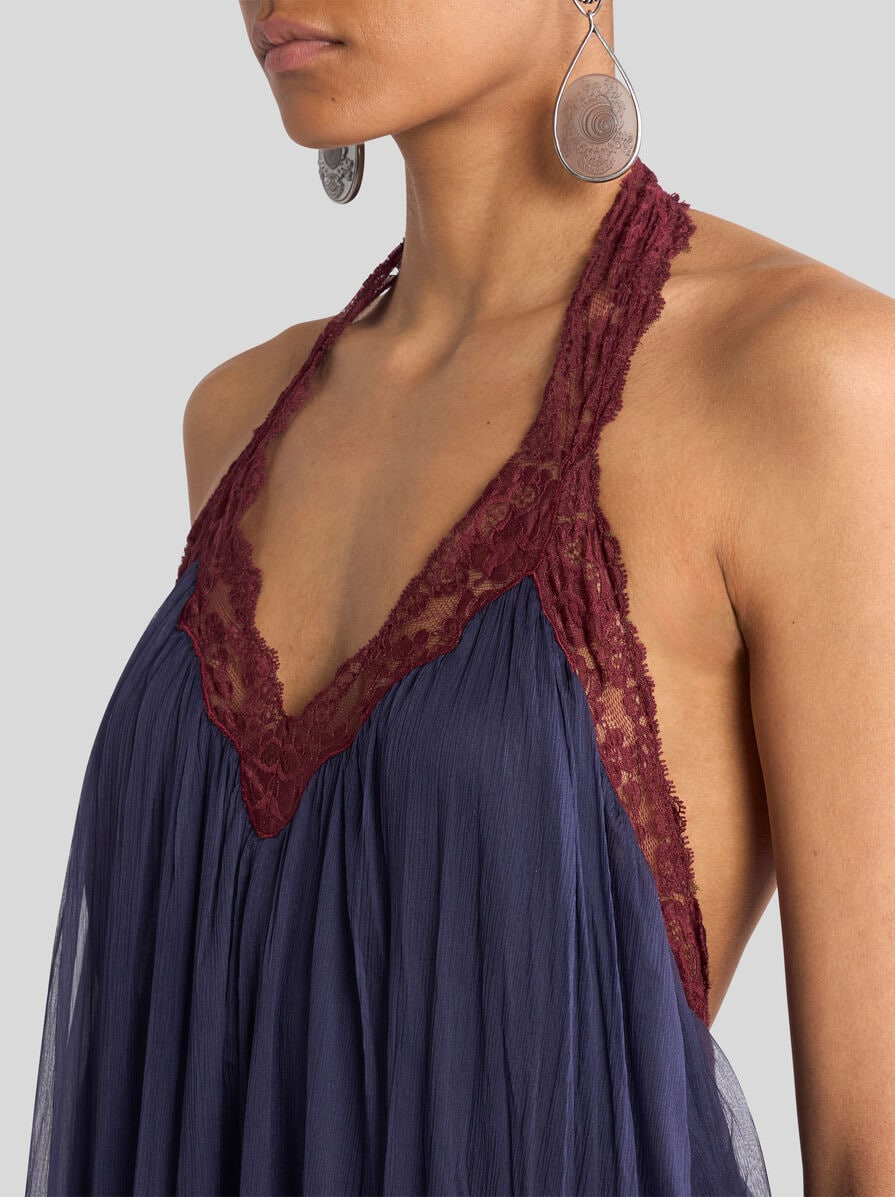 BOHO DRESS WITH OPEN BACK AND FLOUNCE - 2