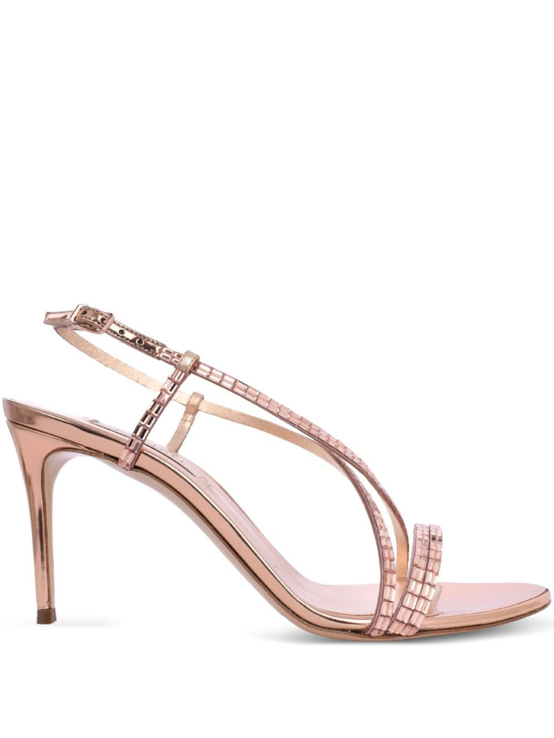 embellished criss-cross sandals 1