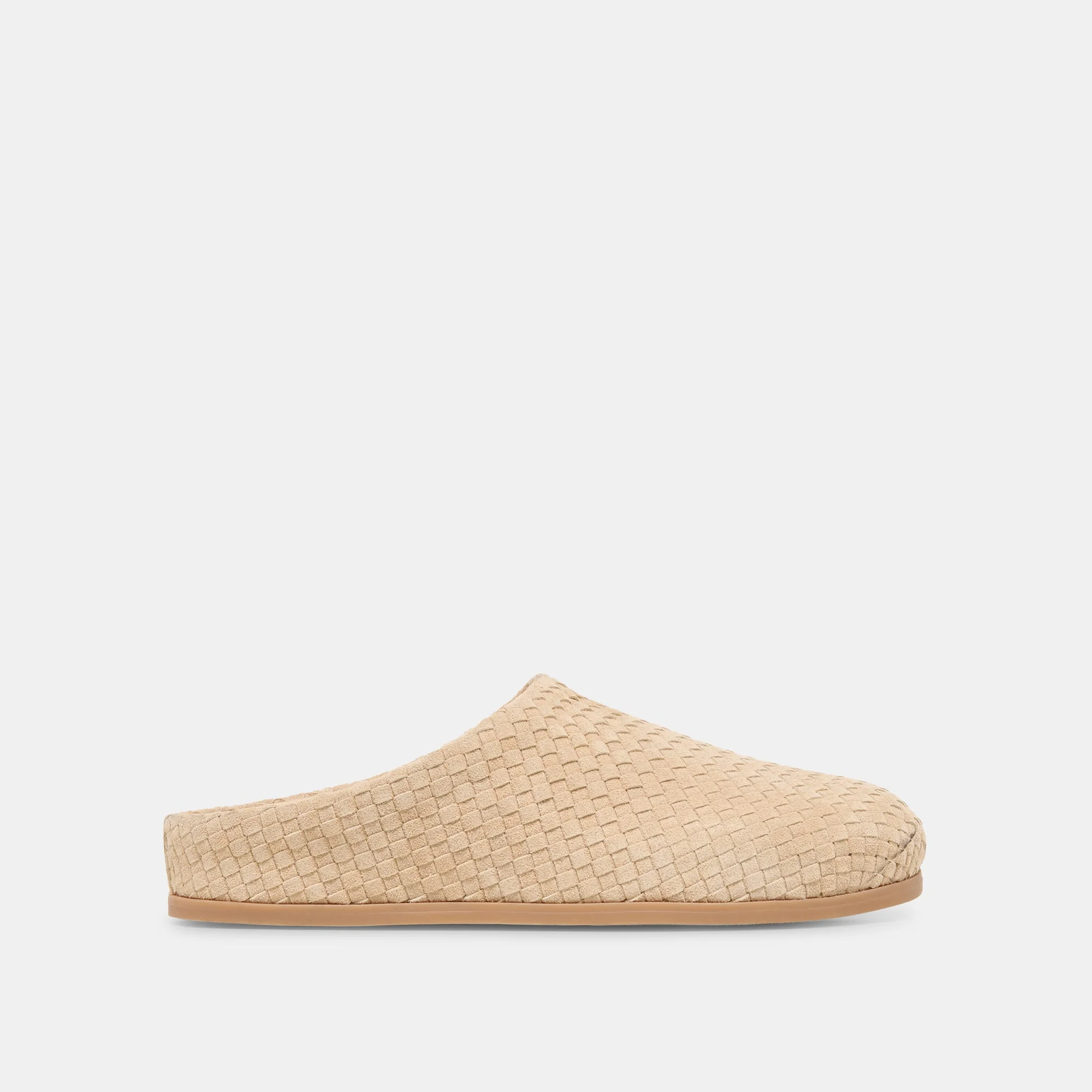 JUDITH WOVEN FLATS CAMEL WOVEN SUEDE - 1