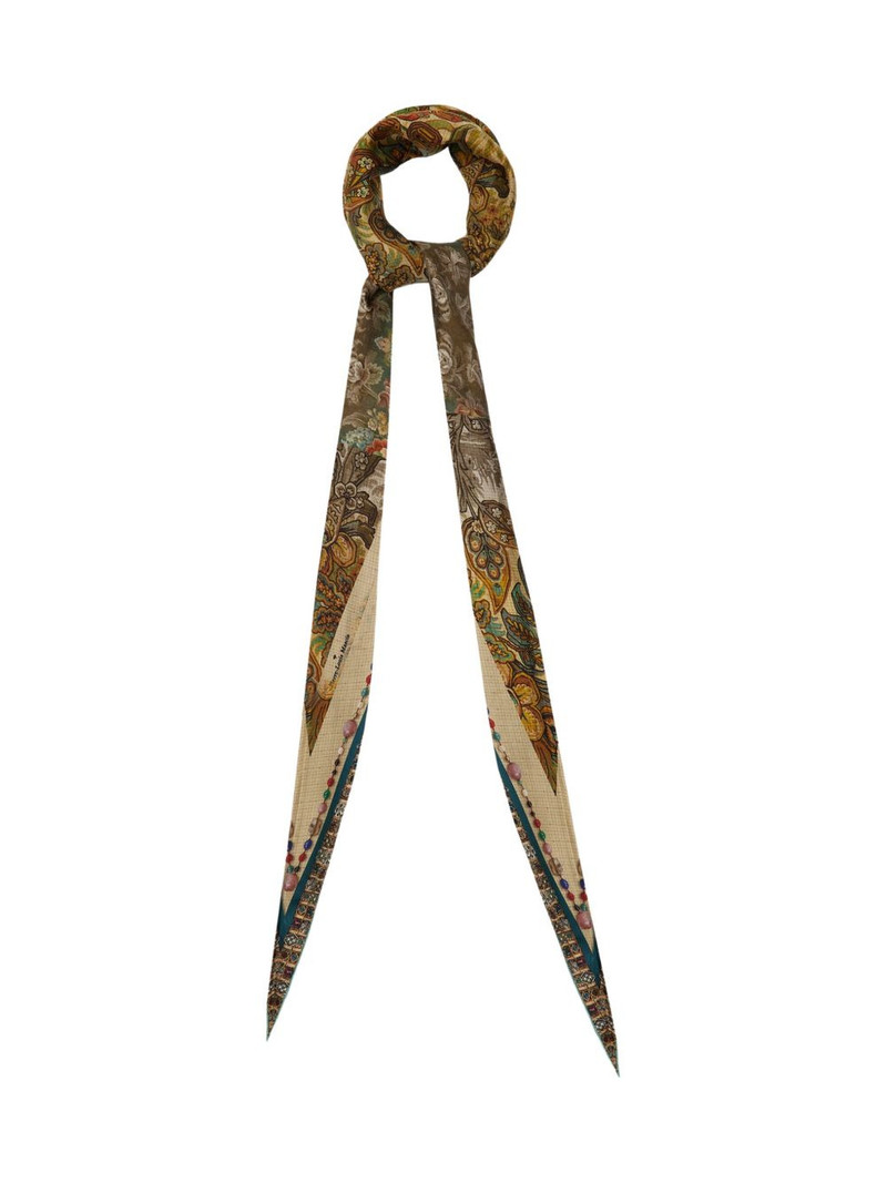 Aloeuw floral paisley silk scarf 1