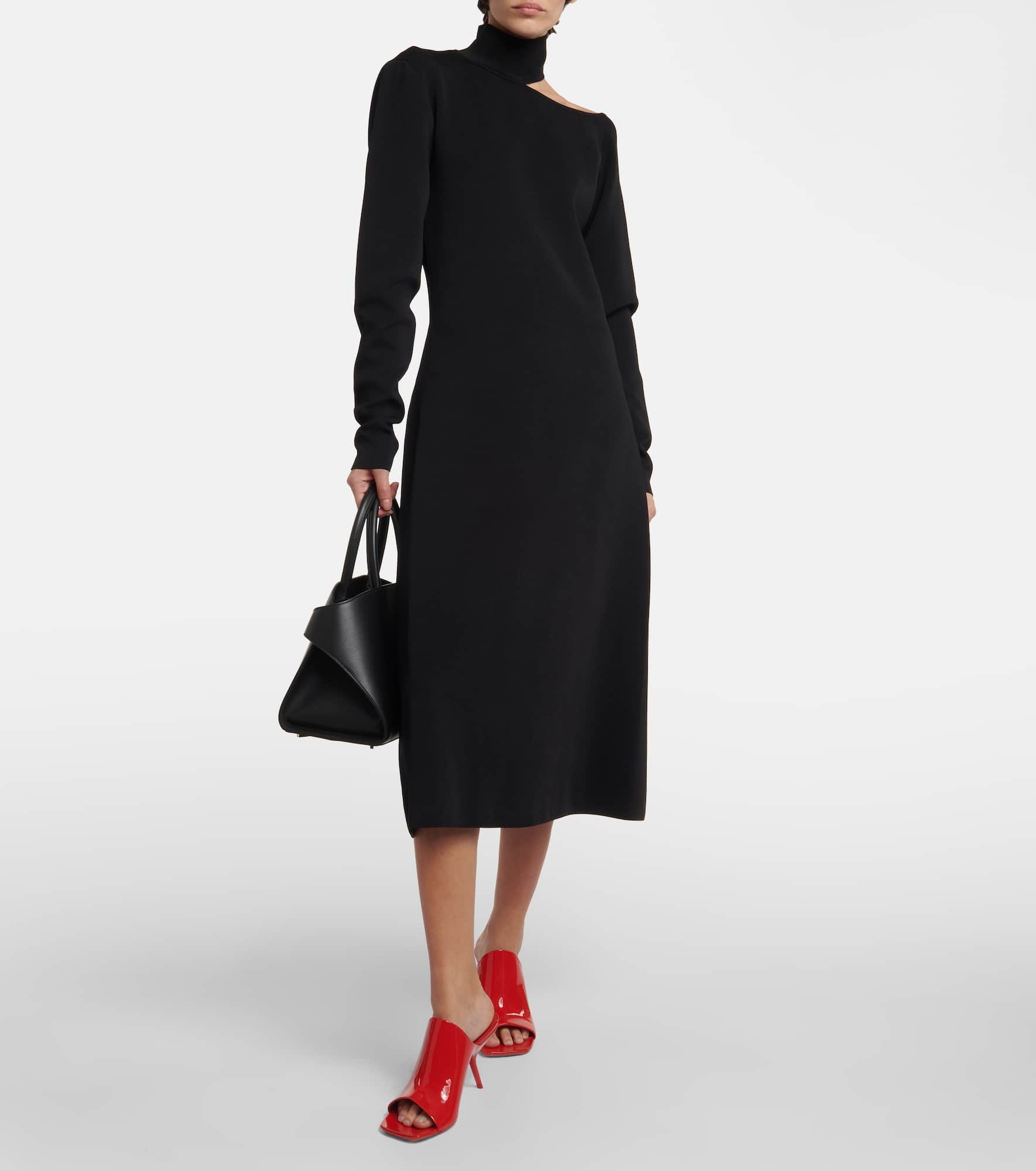 Mockneck jersey midi dress - 2