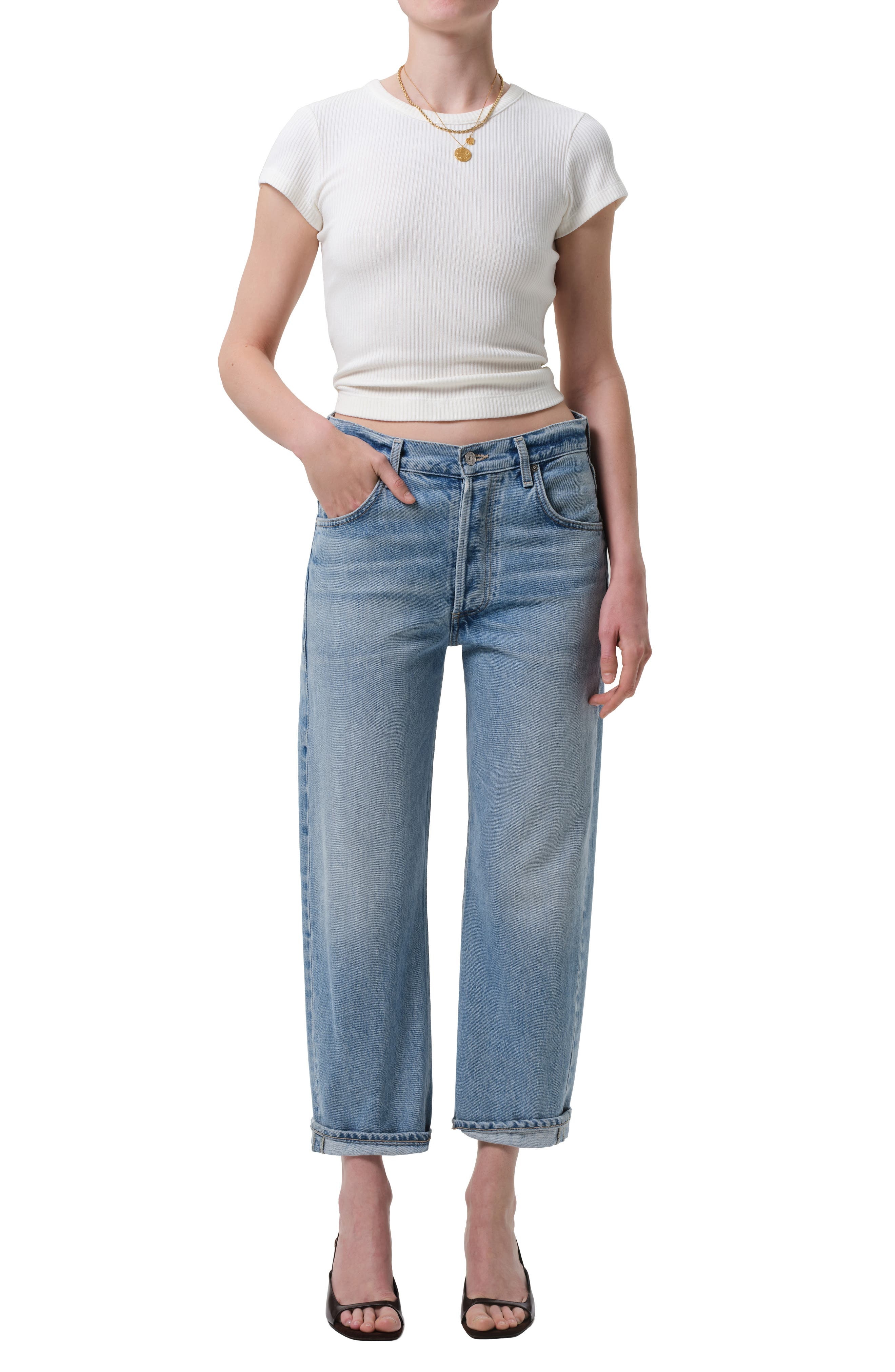 Citizens of Humanity Nello Rib T-Shirt in Pashmina at Nordstrom - 5