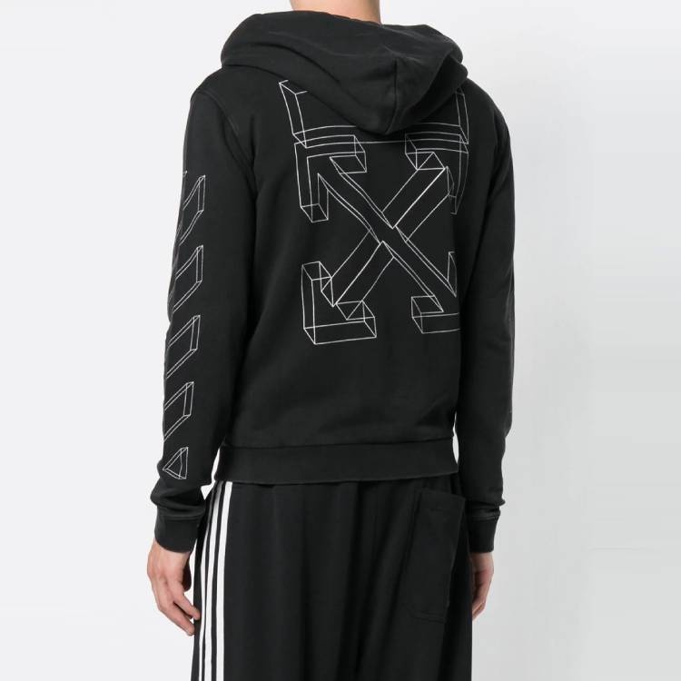 Off-White Unisex Print Jacket Black/Grey OMBB033E181920020901 - 3