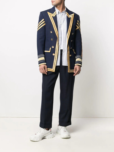 Balmain two-tone double-breasted blazer outlook