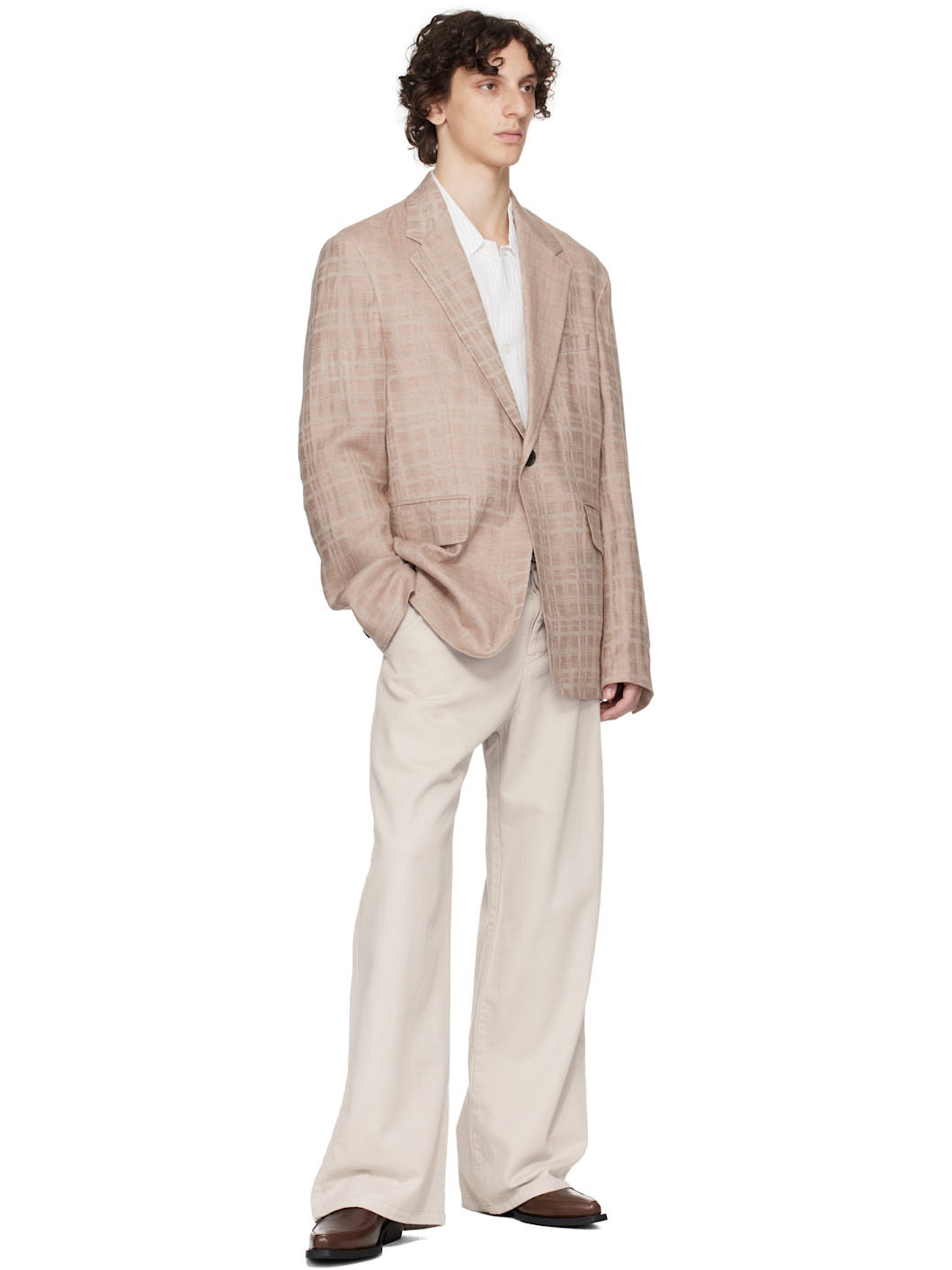 Pink Unconstructed Shinjuku Blazer - 4
