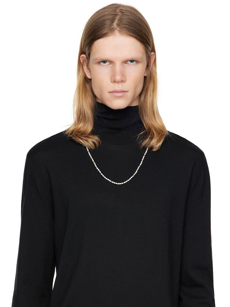 Valentino White & Gold VLogo Pearl Necklace outlook