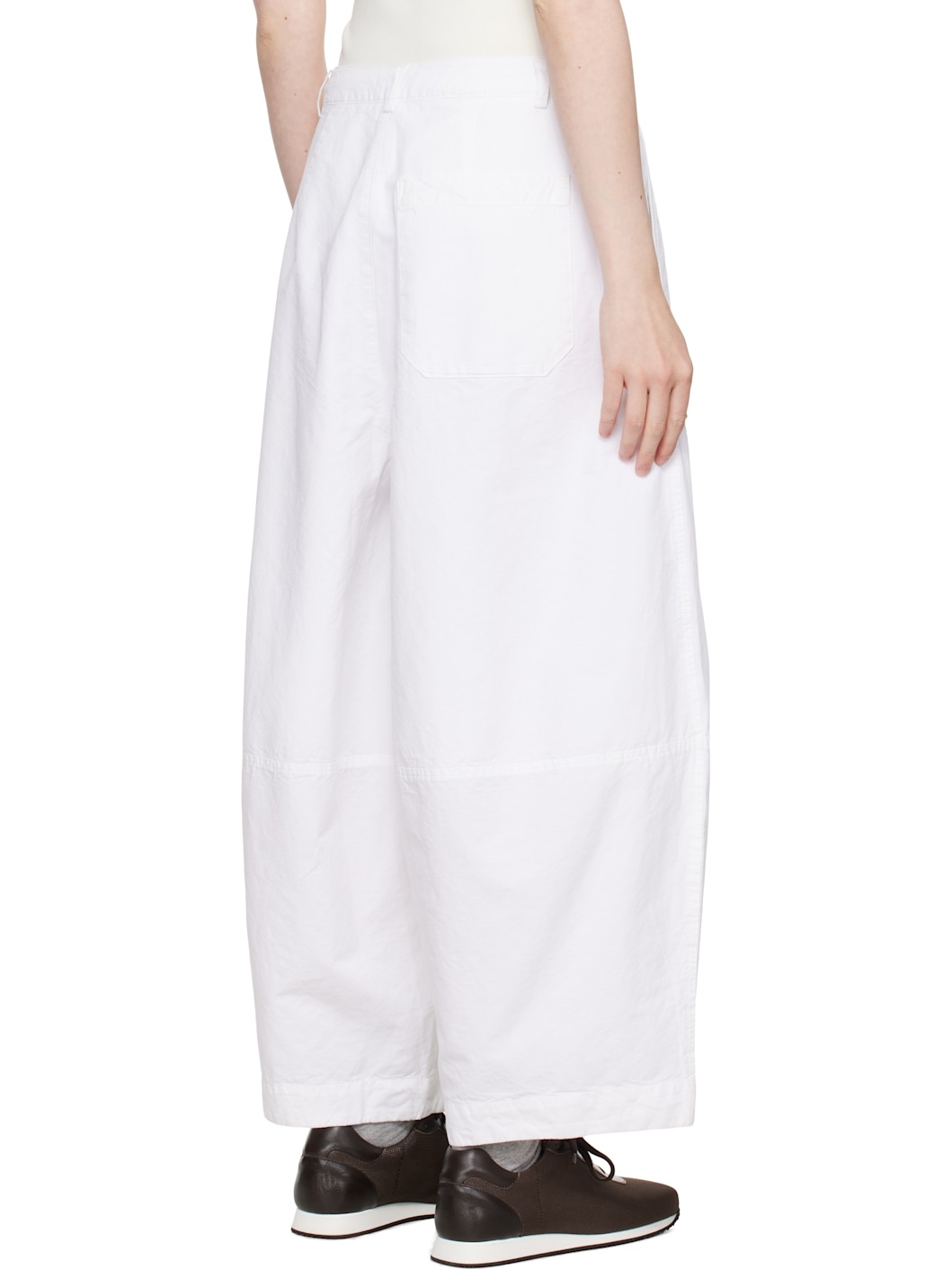 White Deadbeat Trousers - 3