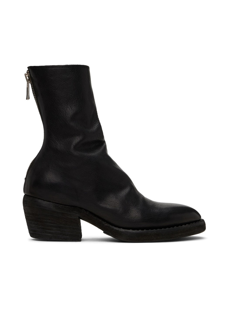 zip-up leather boots - 1