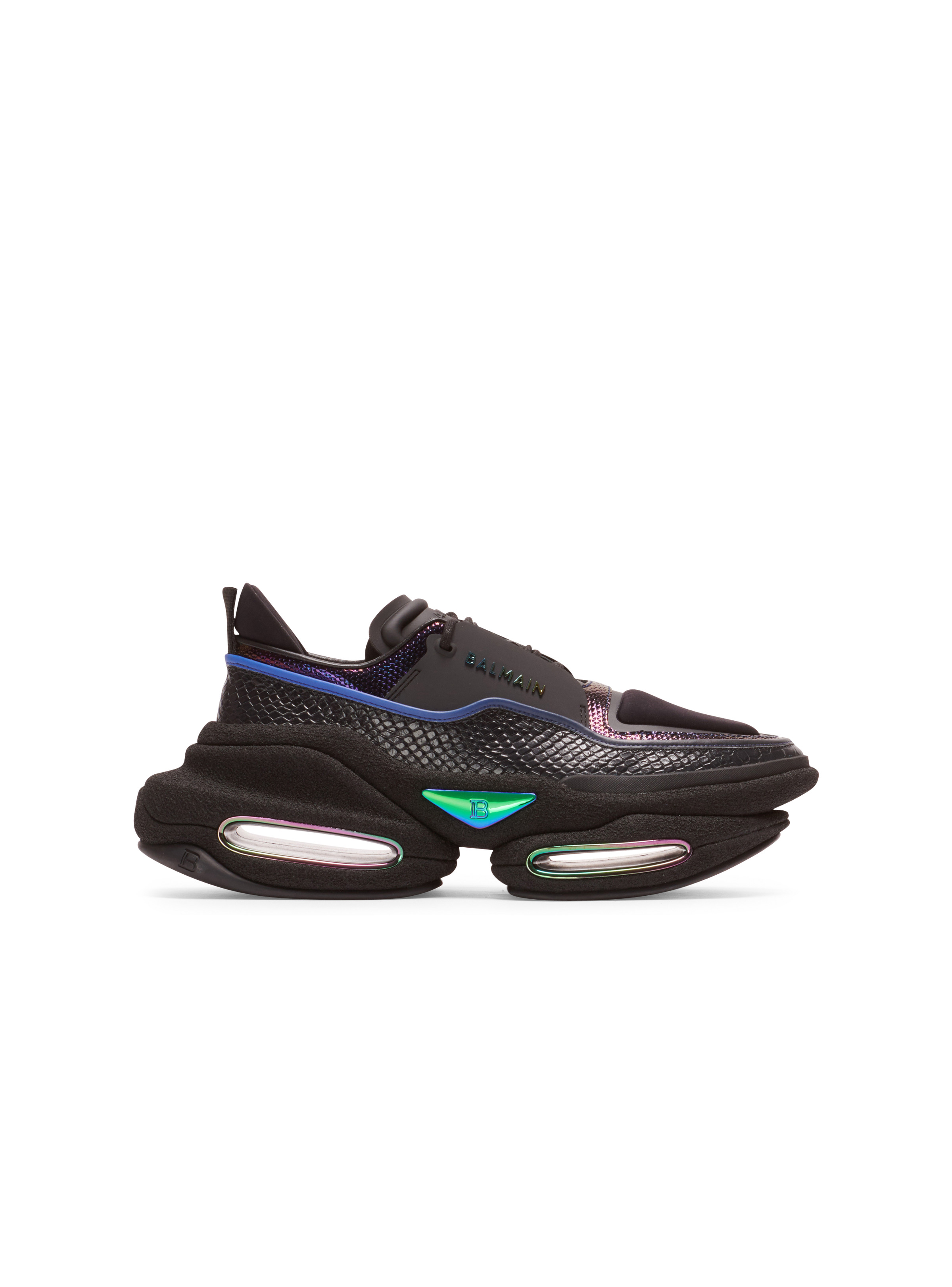 B-Bold low-top trainers in python-effect leather - 1