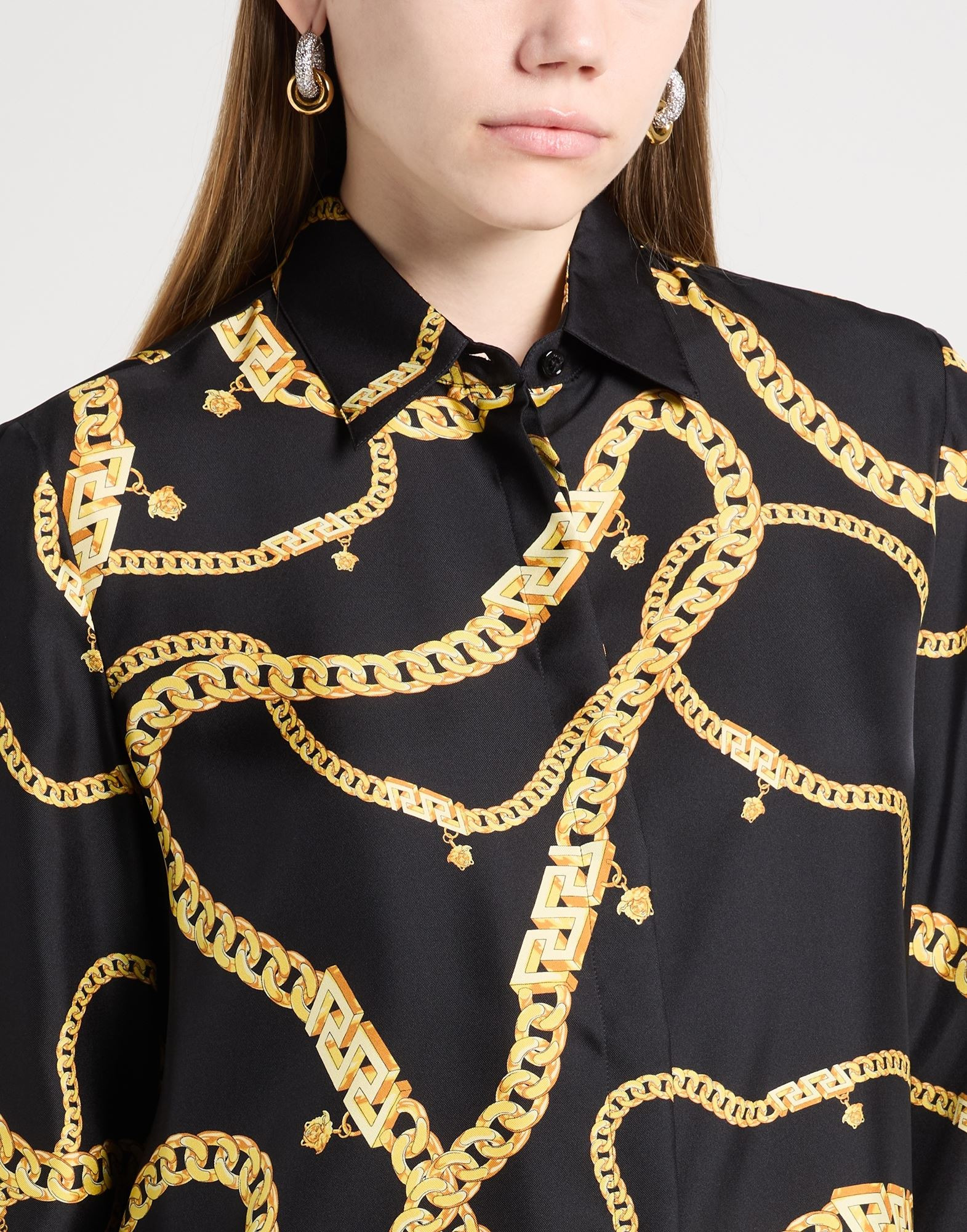 Black Women's Patterned Shirts & Blouses - 4