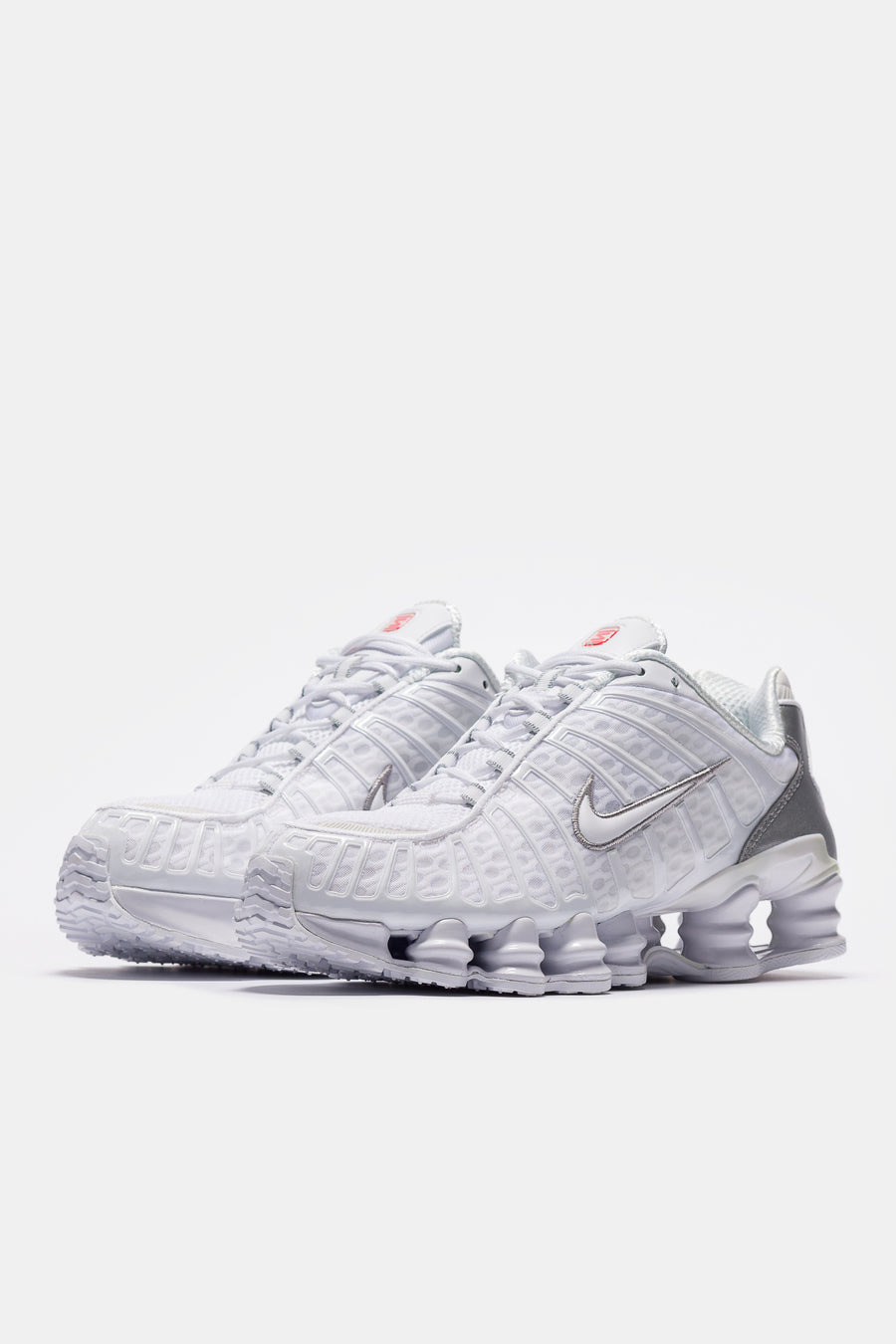 Shox TL Sneaker in White/White/Metallic Silver - 2