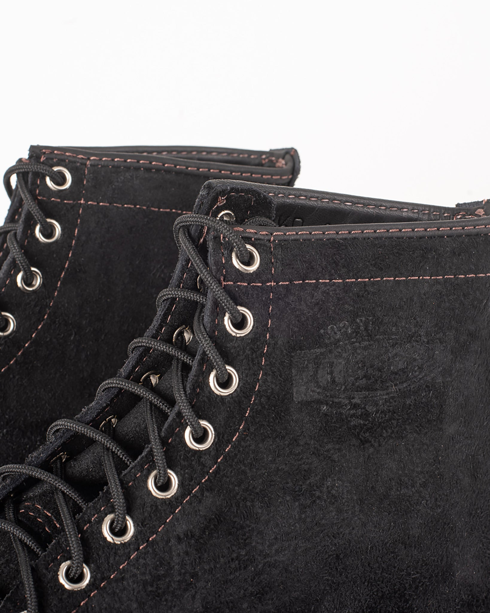 IHWE-FP-BLK Iron Heart Int'l x Wesco® - 7" Rough-Out Boot - Black. The "Foot Patrol" - 9