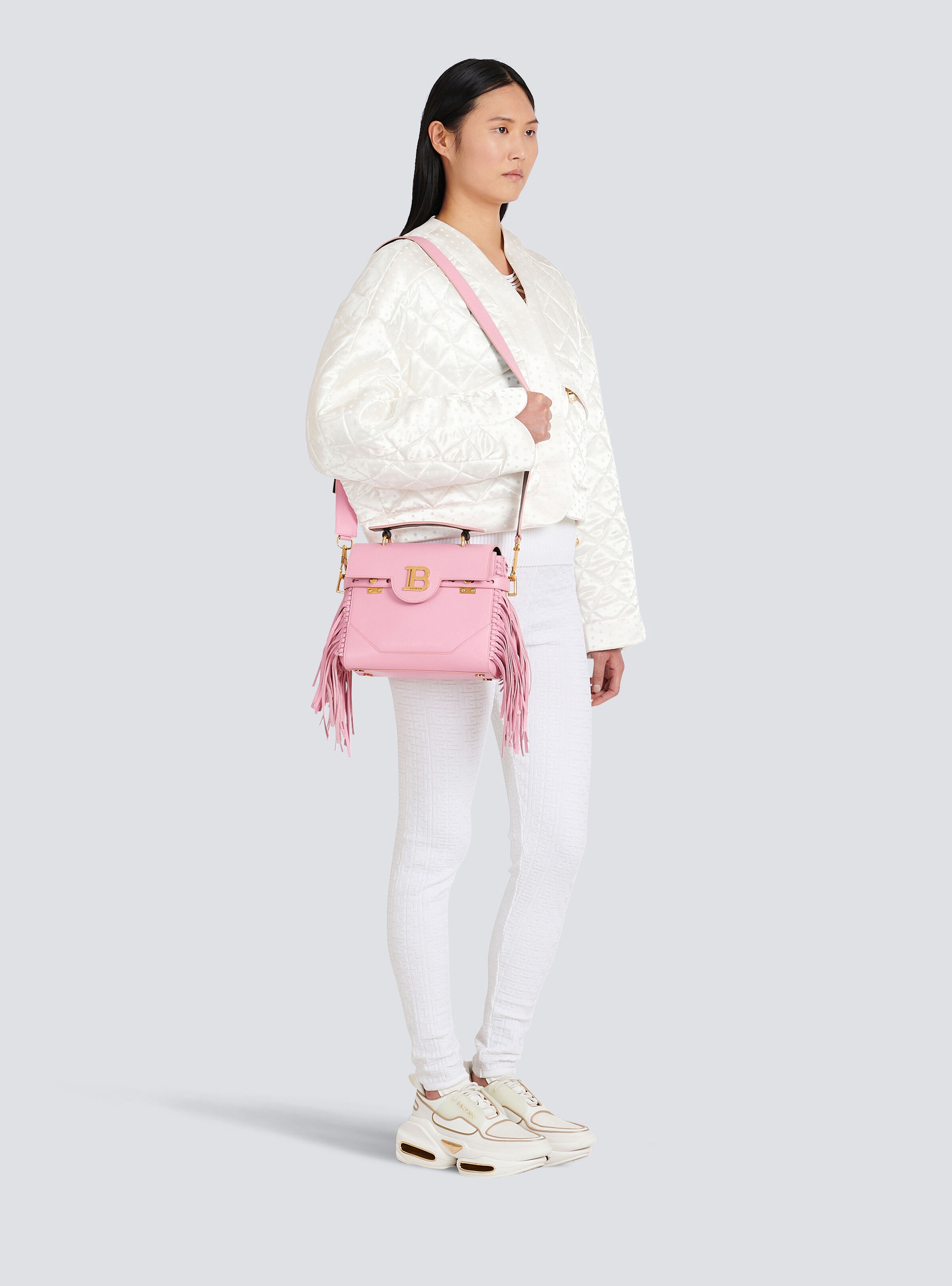Smooth leather B-Buzz 23 bag with fringe - 2