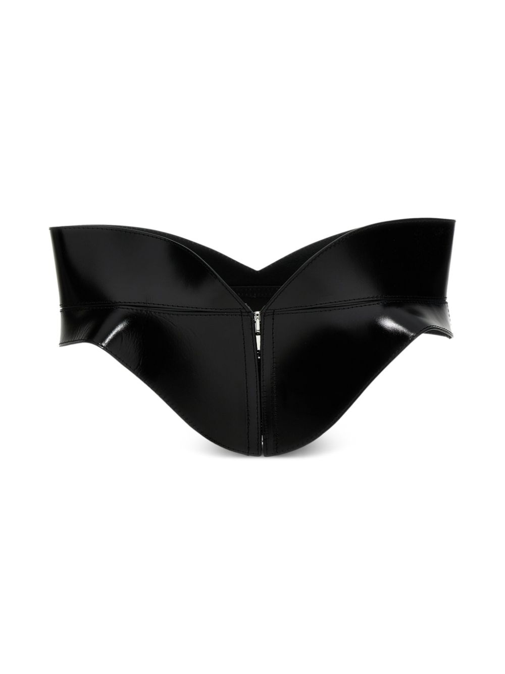 calf-leather zip-fastening belt - 2