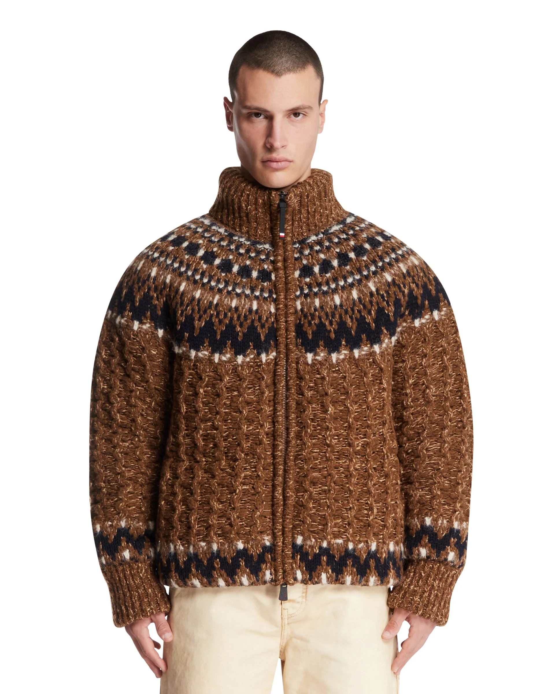 Brown Indren Wool Down Jacket - 1