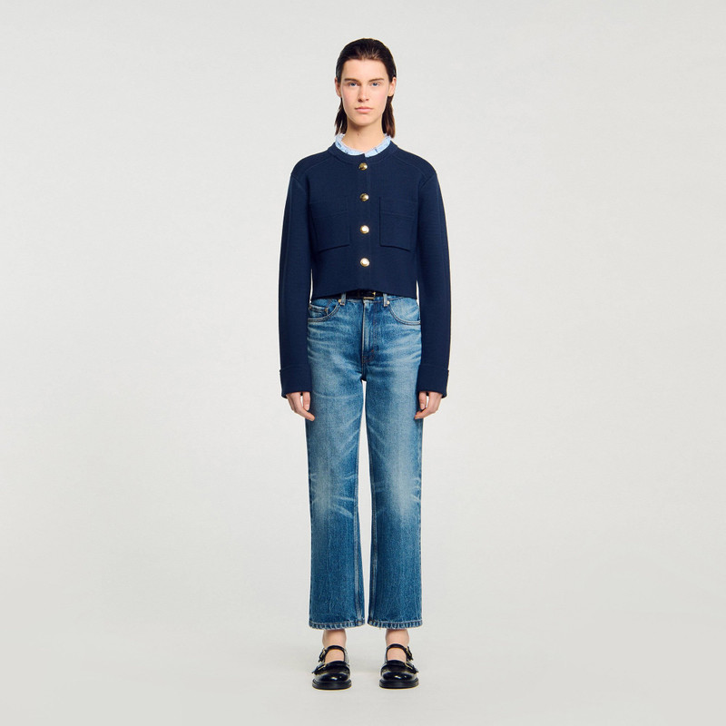 Sandro CARDIGAN WITH RUFFLE COLLAR outlook