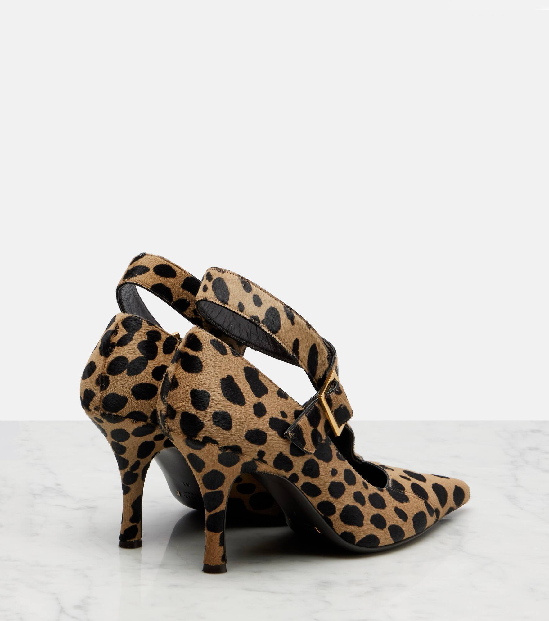 Sloan 85 leopard-print calf hair pumps - 2