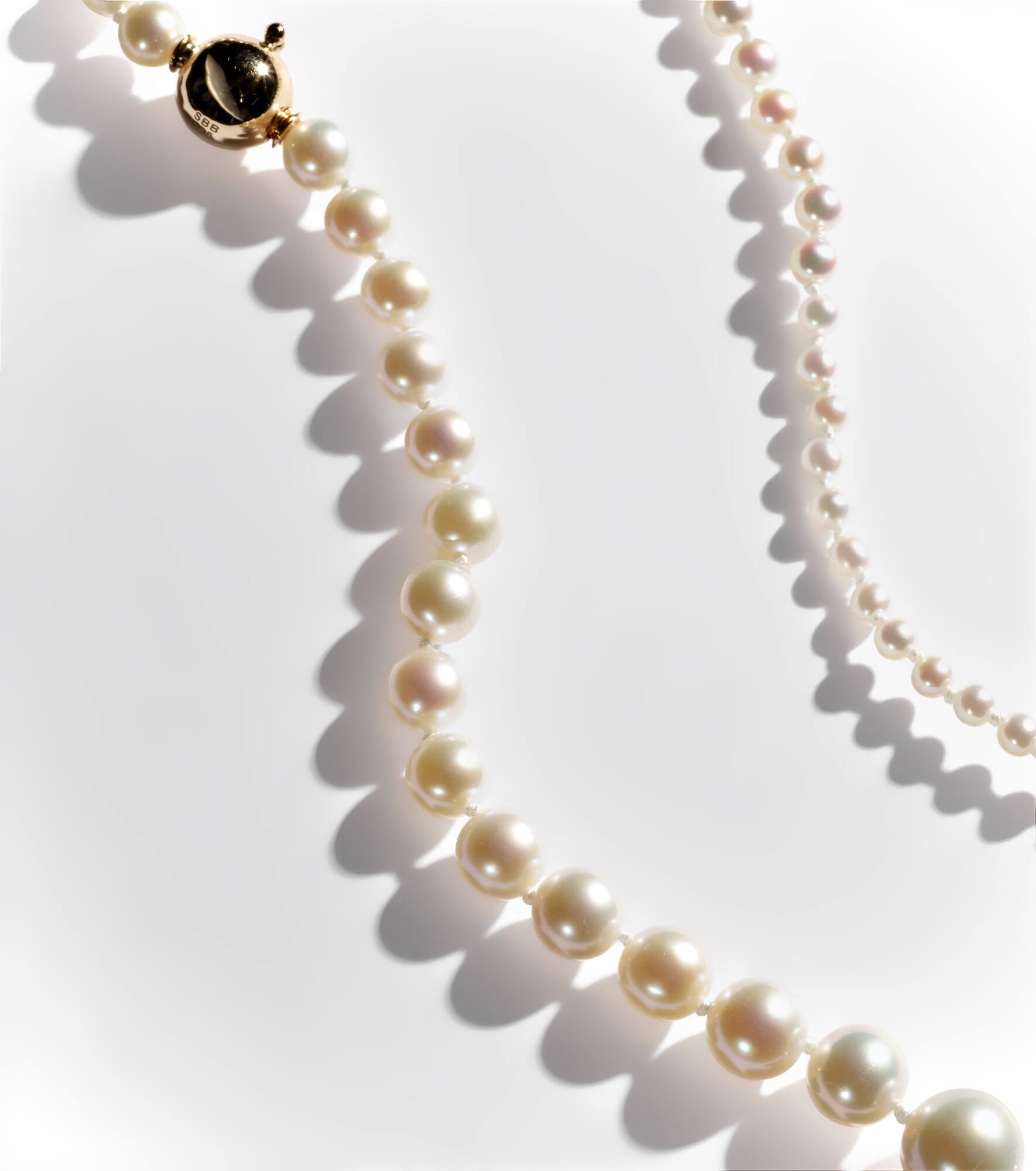 Peggy à Pied 14kt gold anklet with freshwater pearls - 5