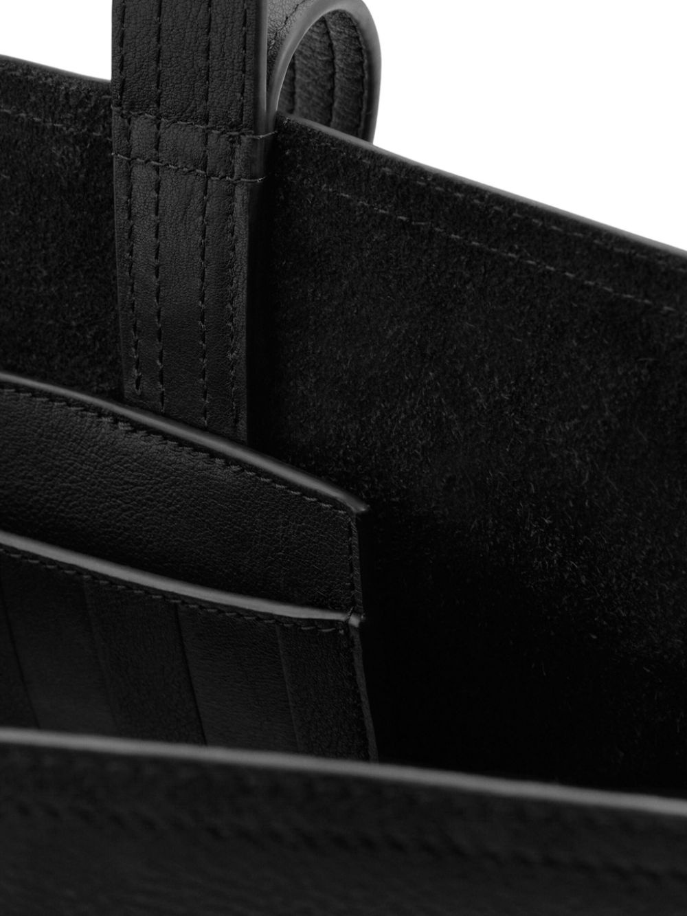 midi leather tote bag - 6