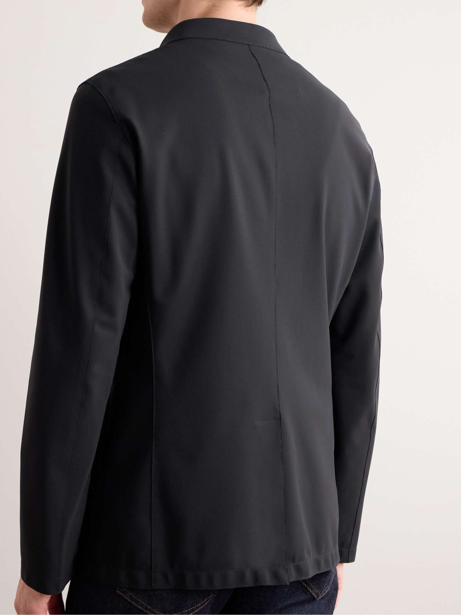 Slim-Fit Stretch-Scuba Blazer - 4