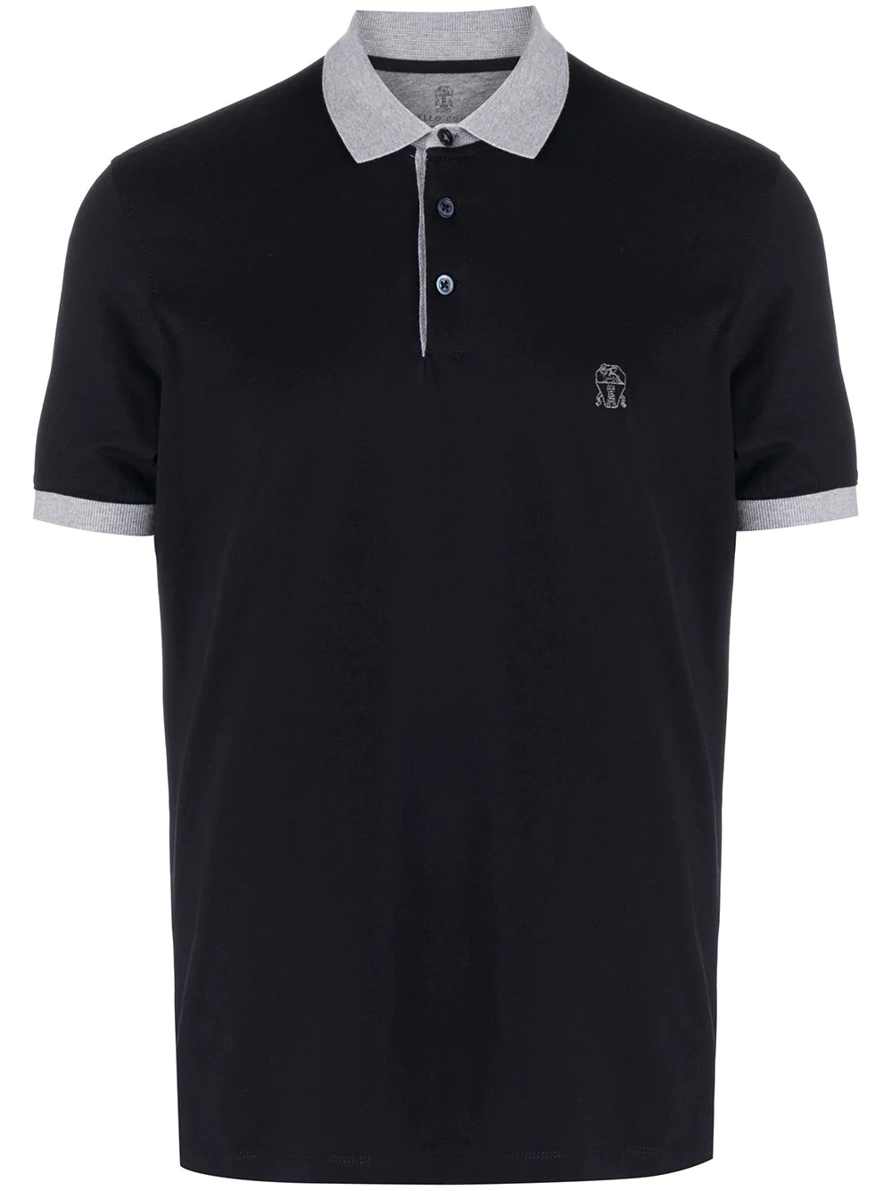 two-tone polo shirt - 1