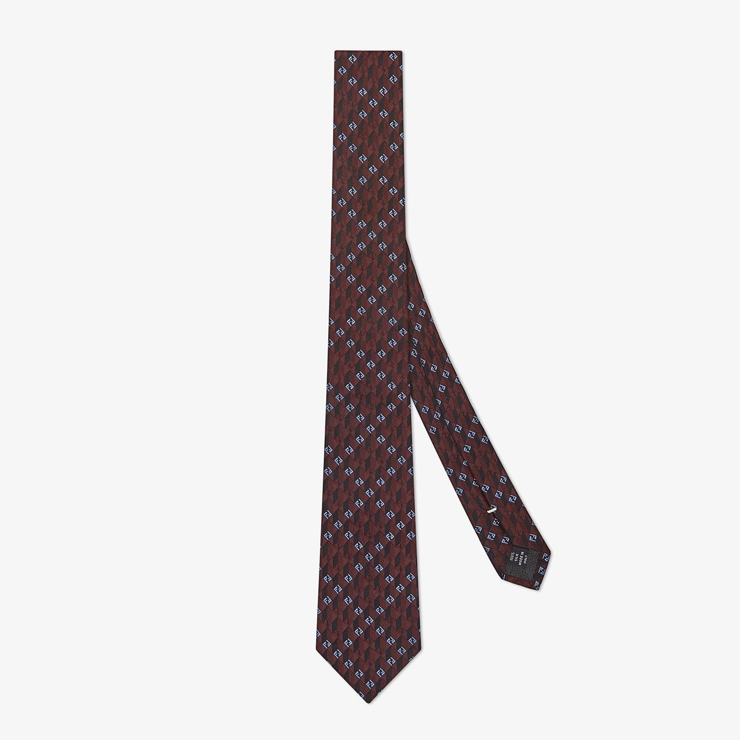 Burgundy silk tie - 1