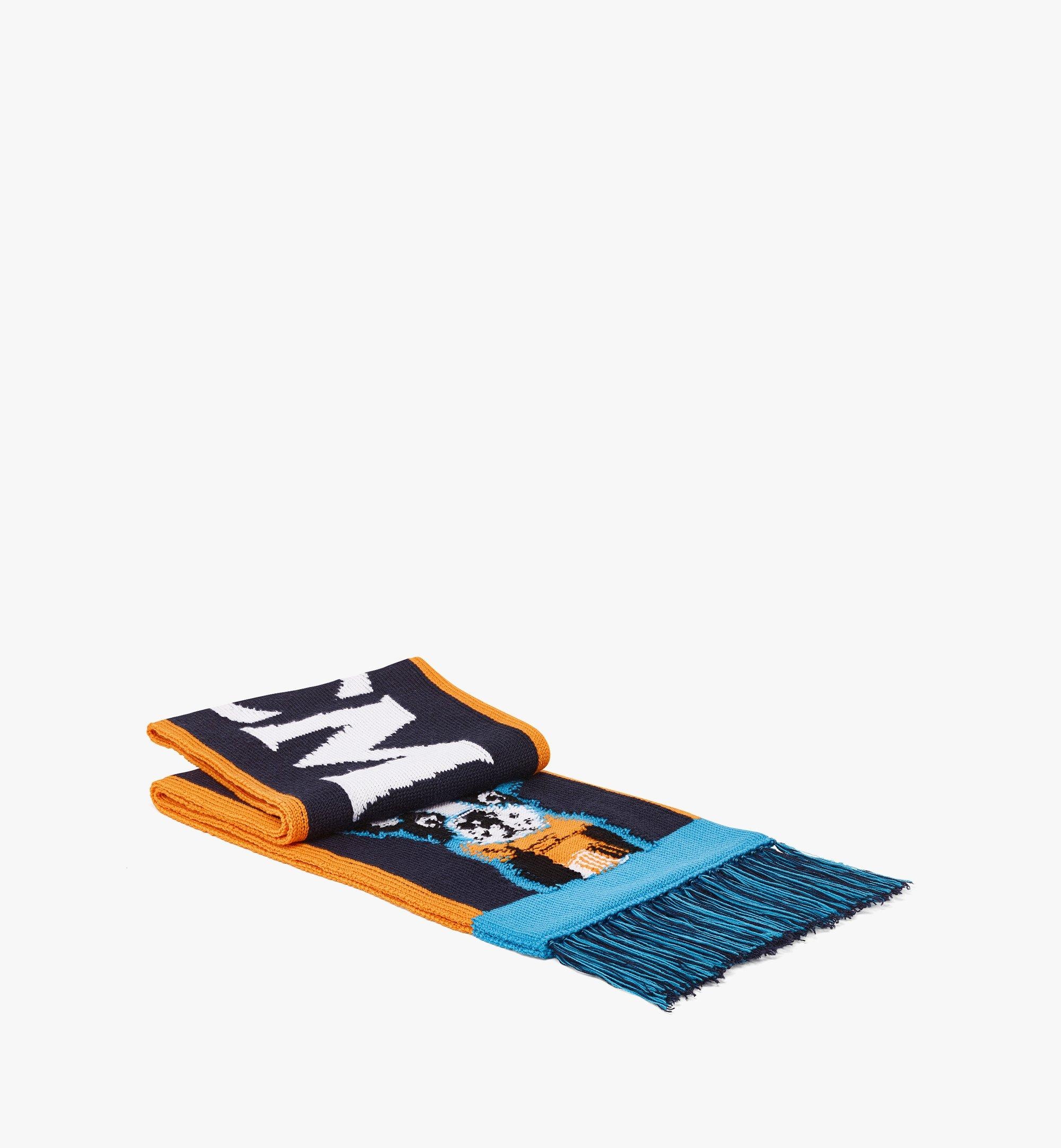 Intarsia M Pup Wool Stole - 3