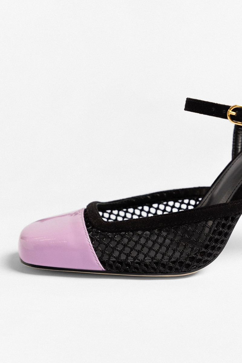Sabine Mesh Pump Lilac Patent Leather 3
