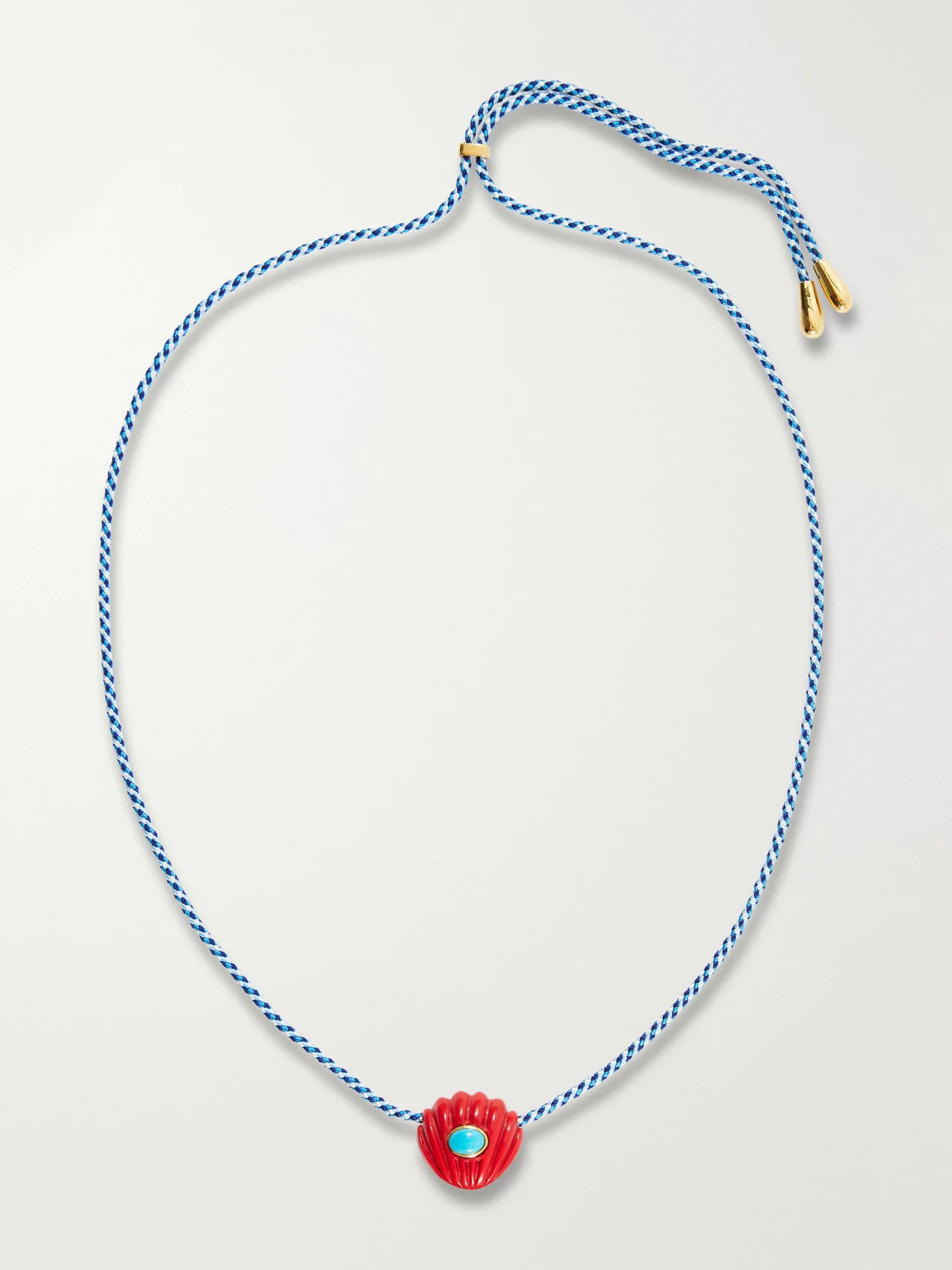 Kai Gold-plated Resin, Turquoise And Chord Necklace - 1