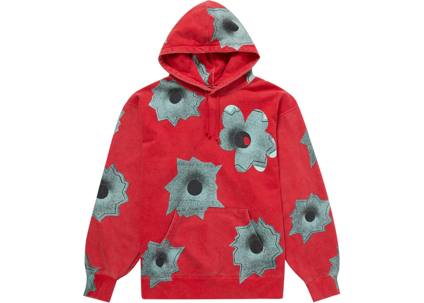Supreme Nate Lowman Hooded Sweatshirt Red - 1