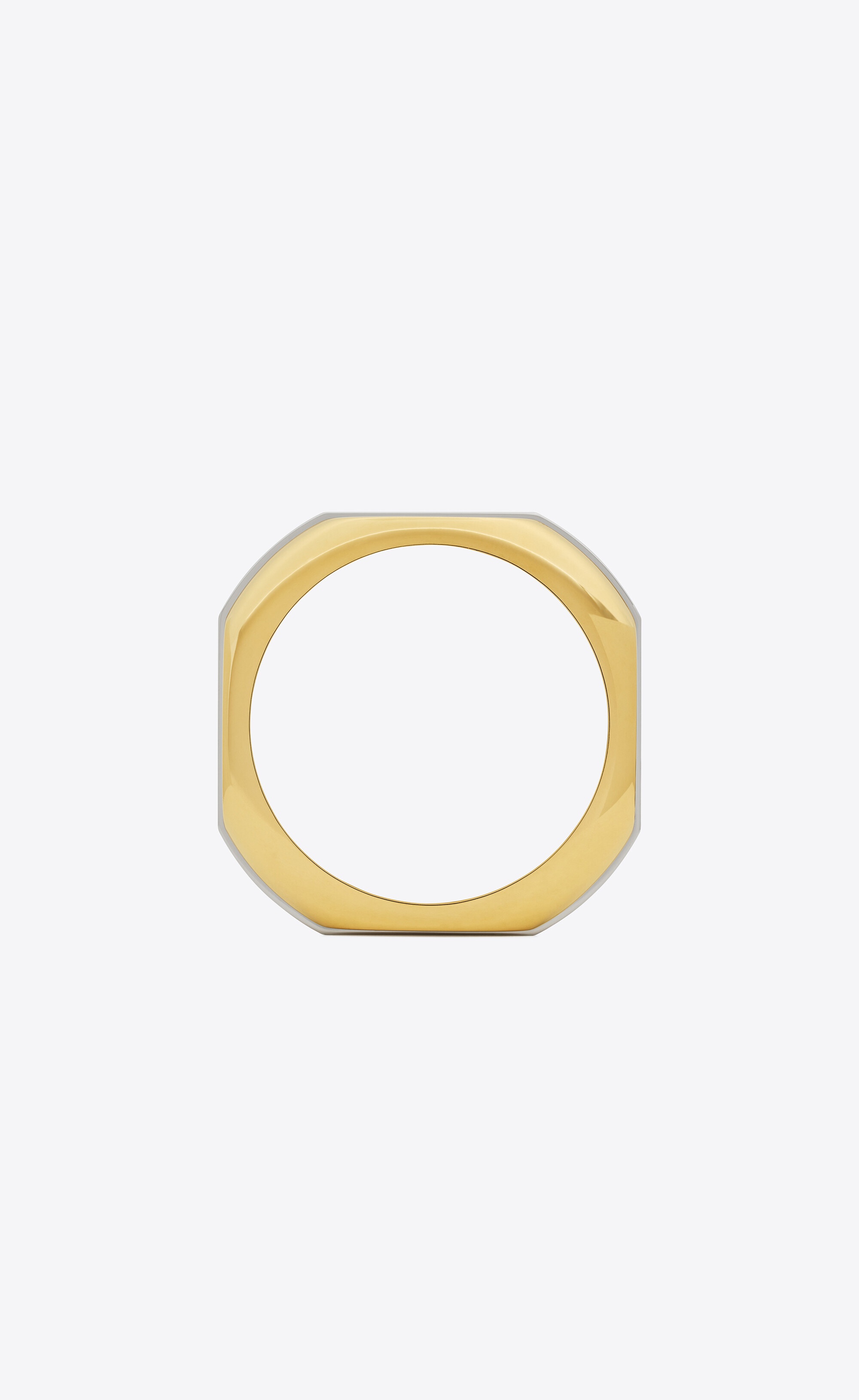 split hexagon bangle in metal - 2