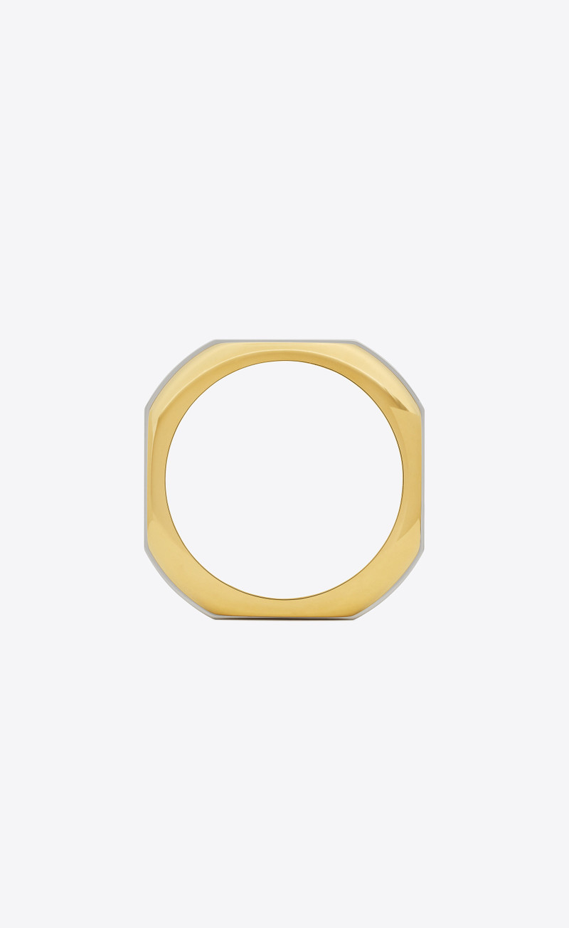 SAINT LAURENT split hexagon bangle in metal outlook