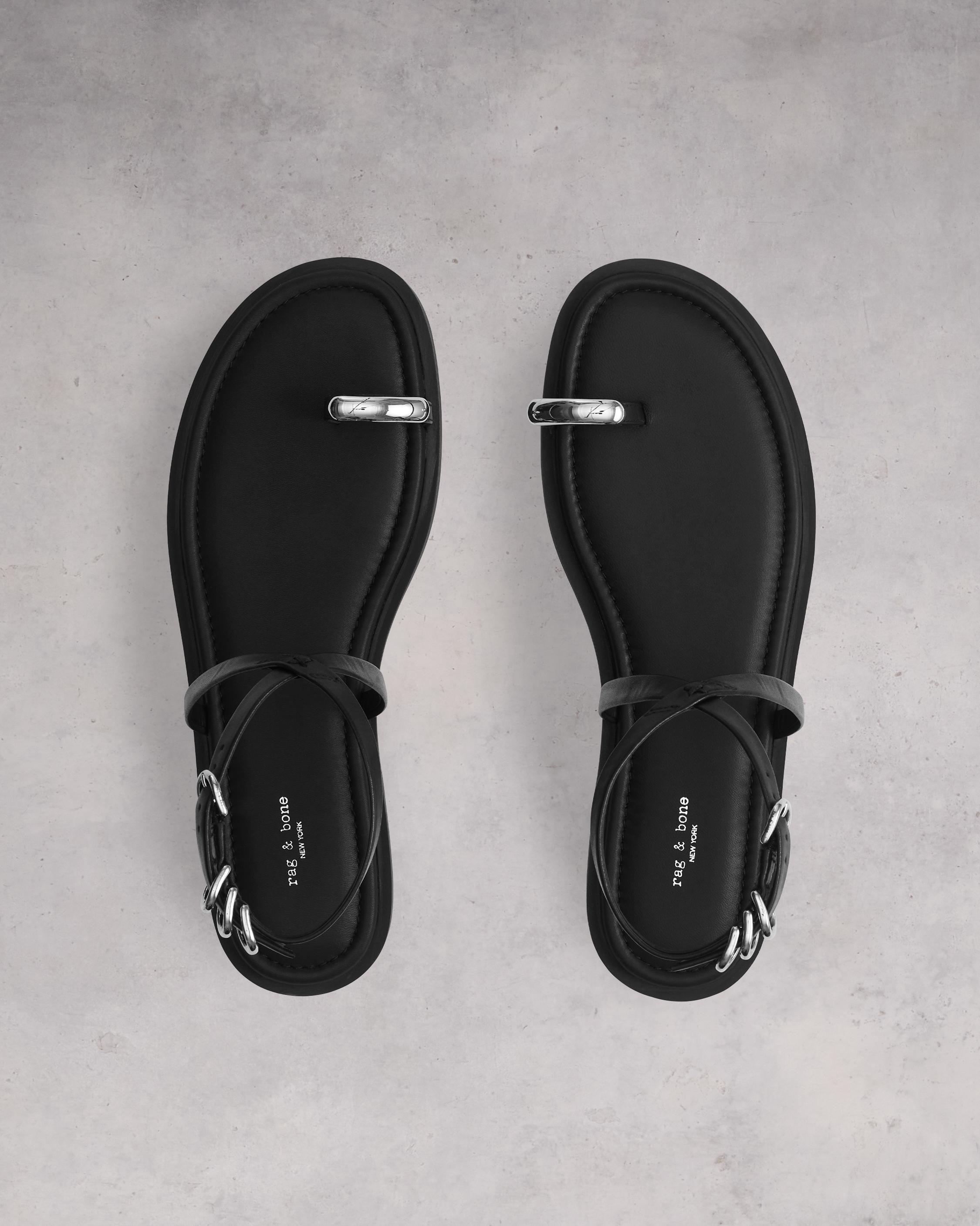 Geo Leather Sandal - 4