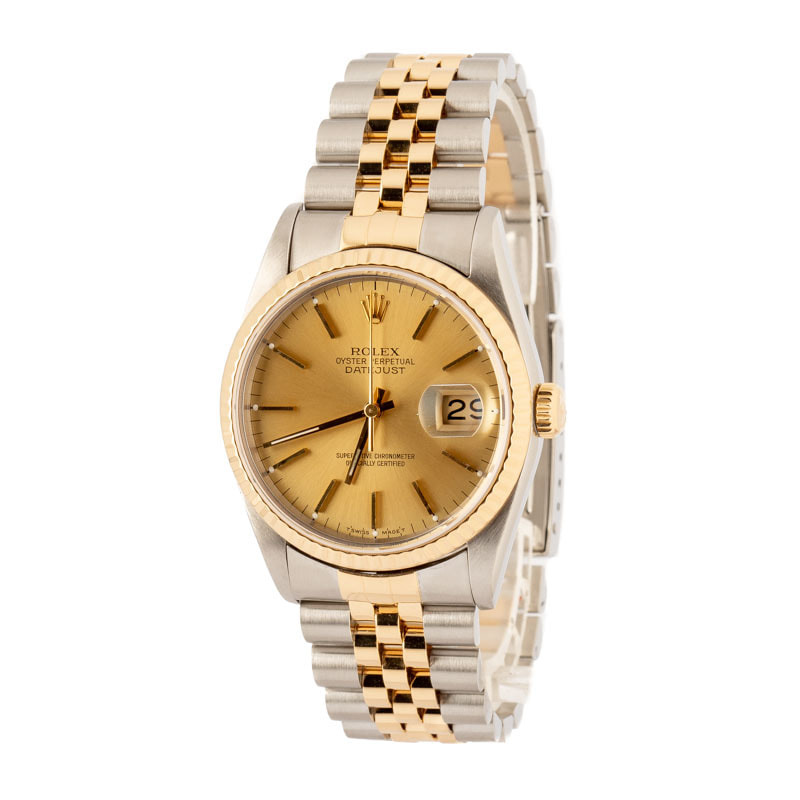 Used Rolex Datejust 36 16233 Champagne Dial - 2