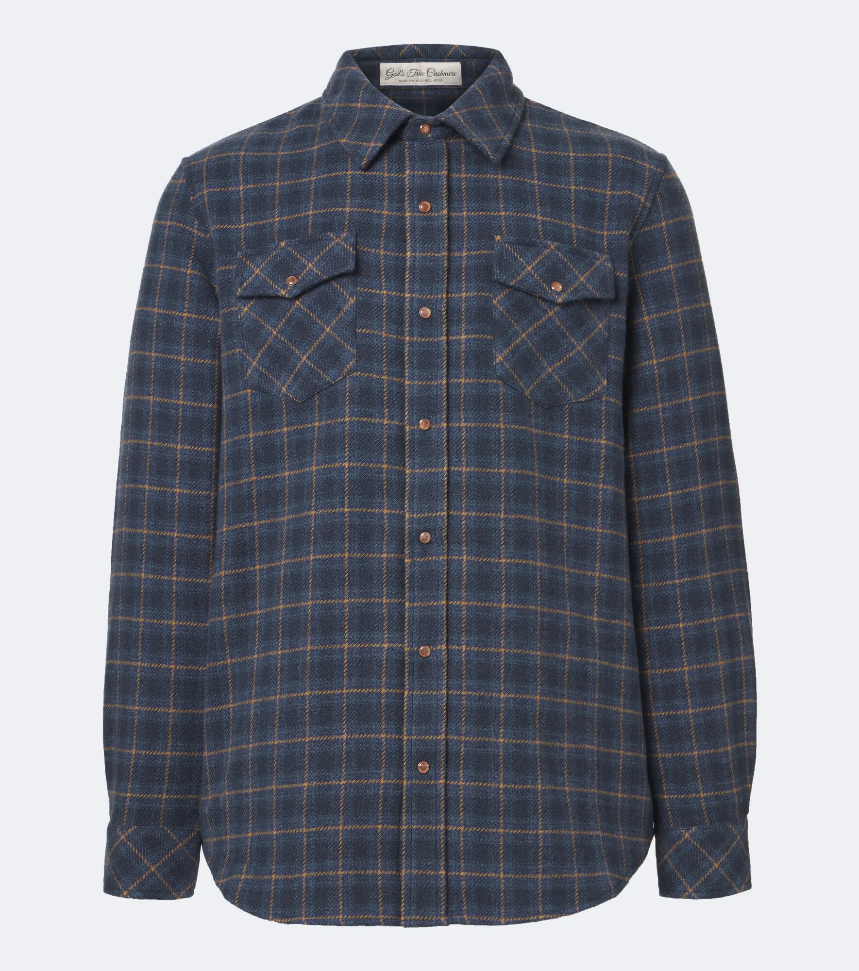 Rugged Explorer plaid cashmere shirt - 1