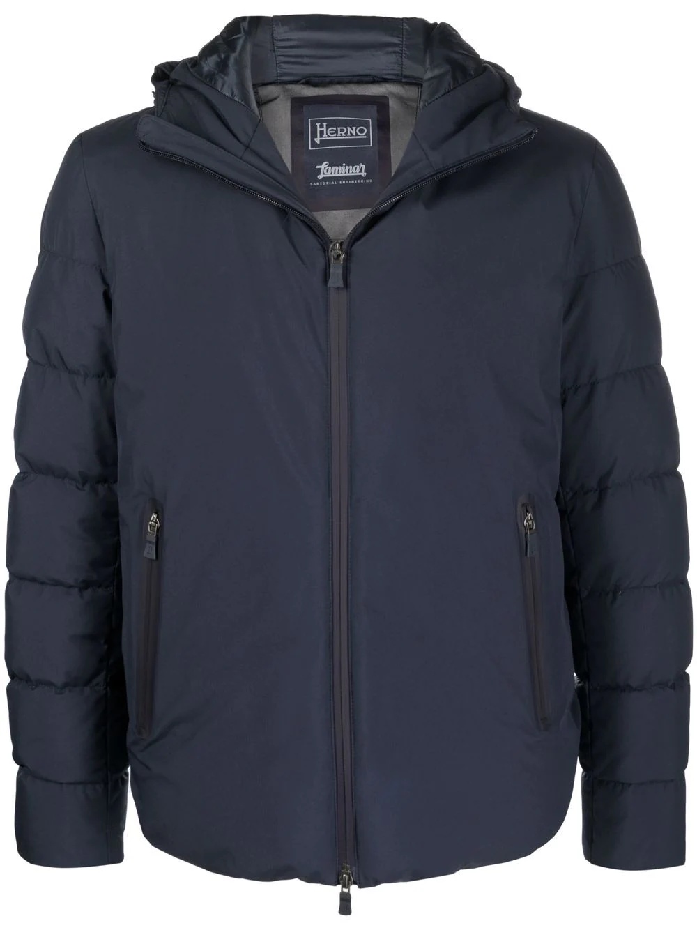 padded down hooded jacket - 1