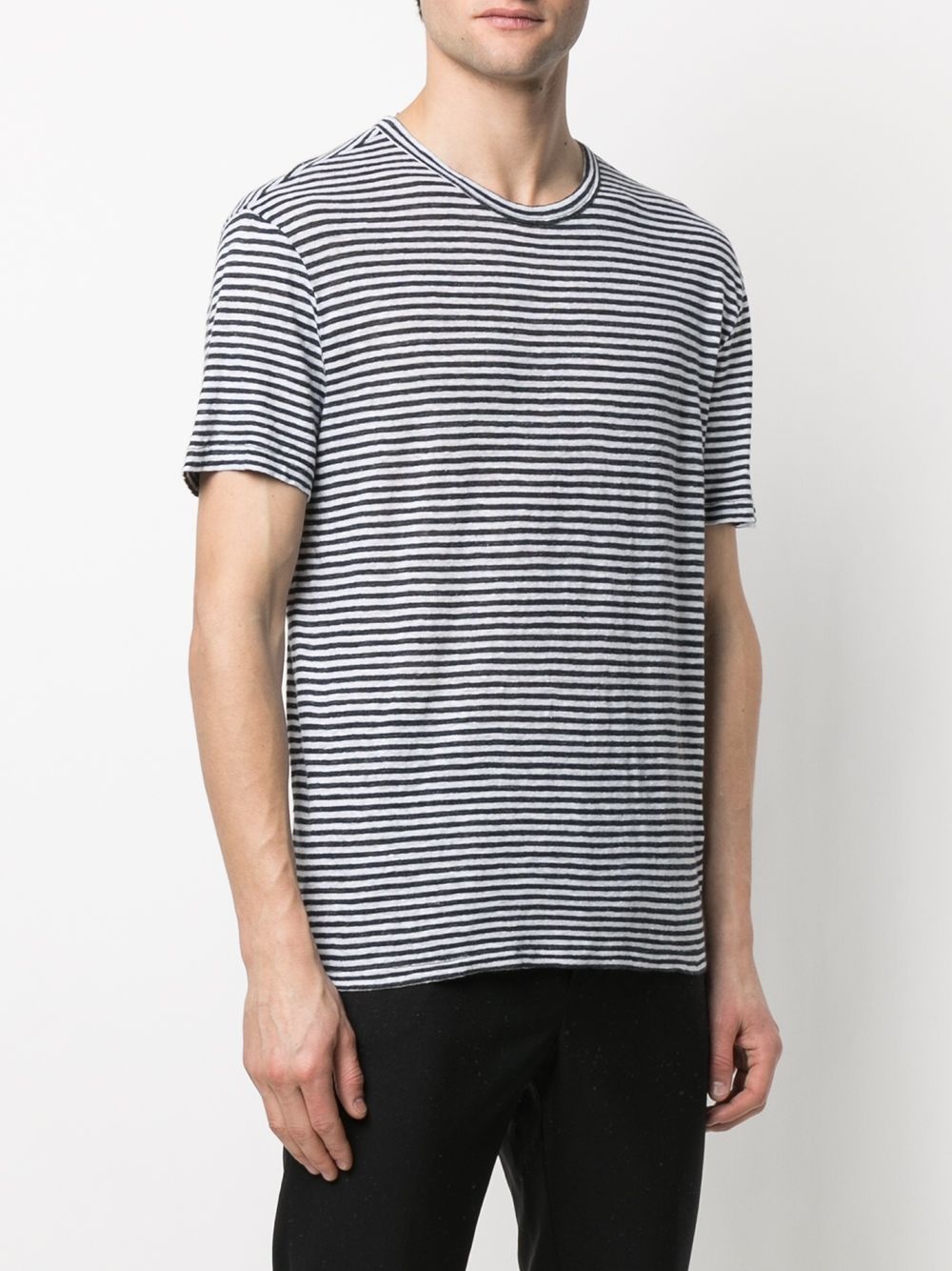 horizontal stripe print T-shirt - 3