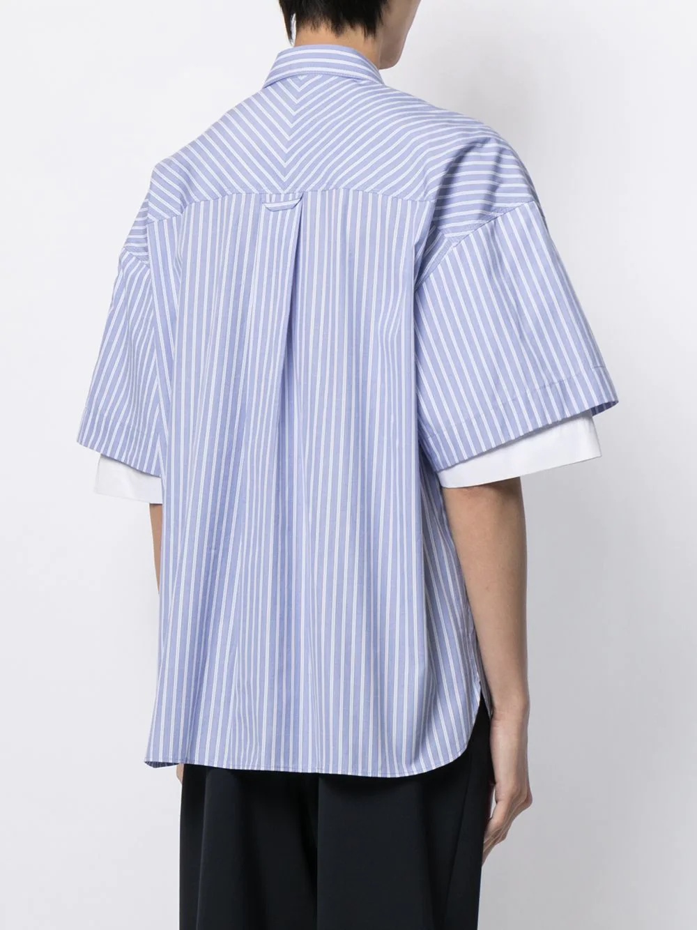 short-sleeved striped shirt - 4